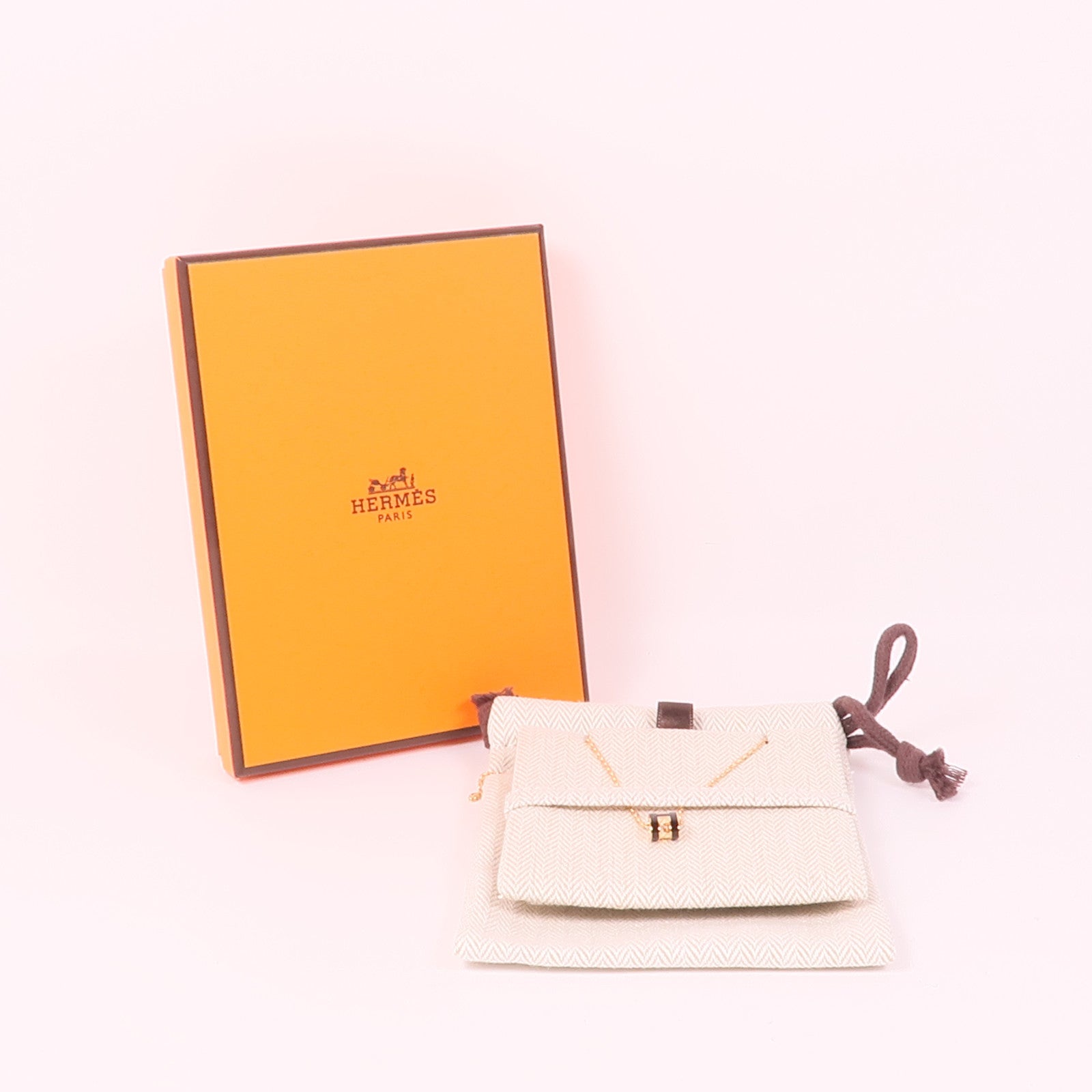 HERMES 金屬Mini Pop H Necklace項鍊Noir