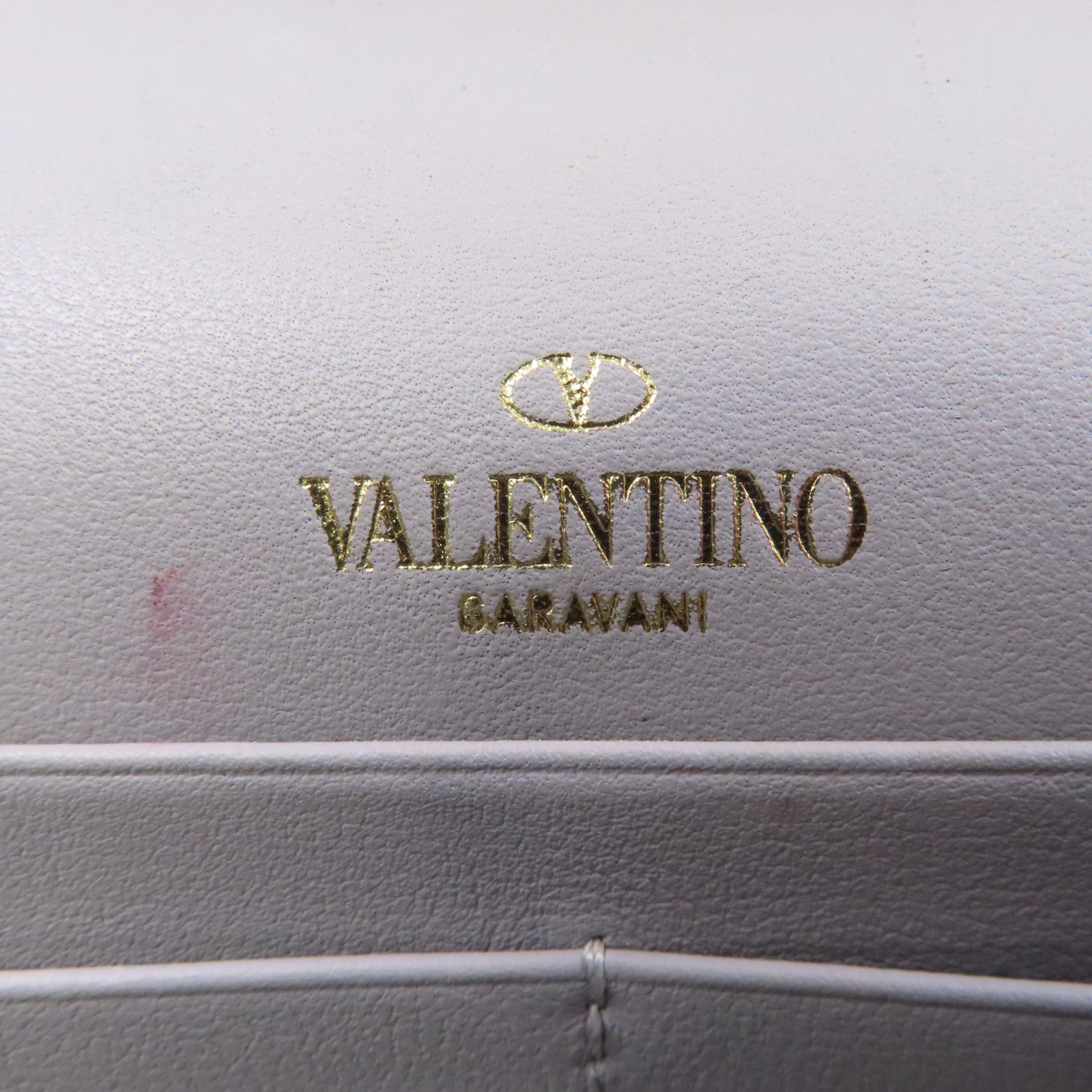 Valentino 【激減優惠】牛皮皮革Chain Shoulder Bag金扣鏈帶肩背袋灰色