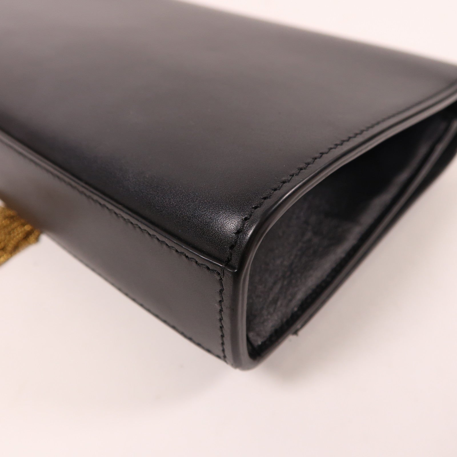 SAINT LAURENT 牛皮皮革Kate Bag金扣鏈帶肩背袋黑色