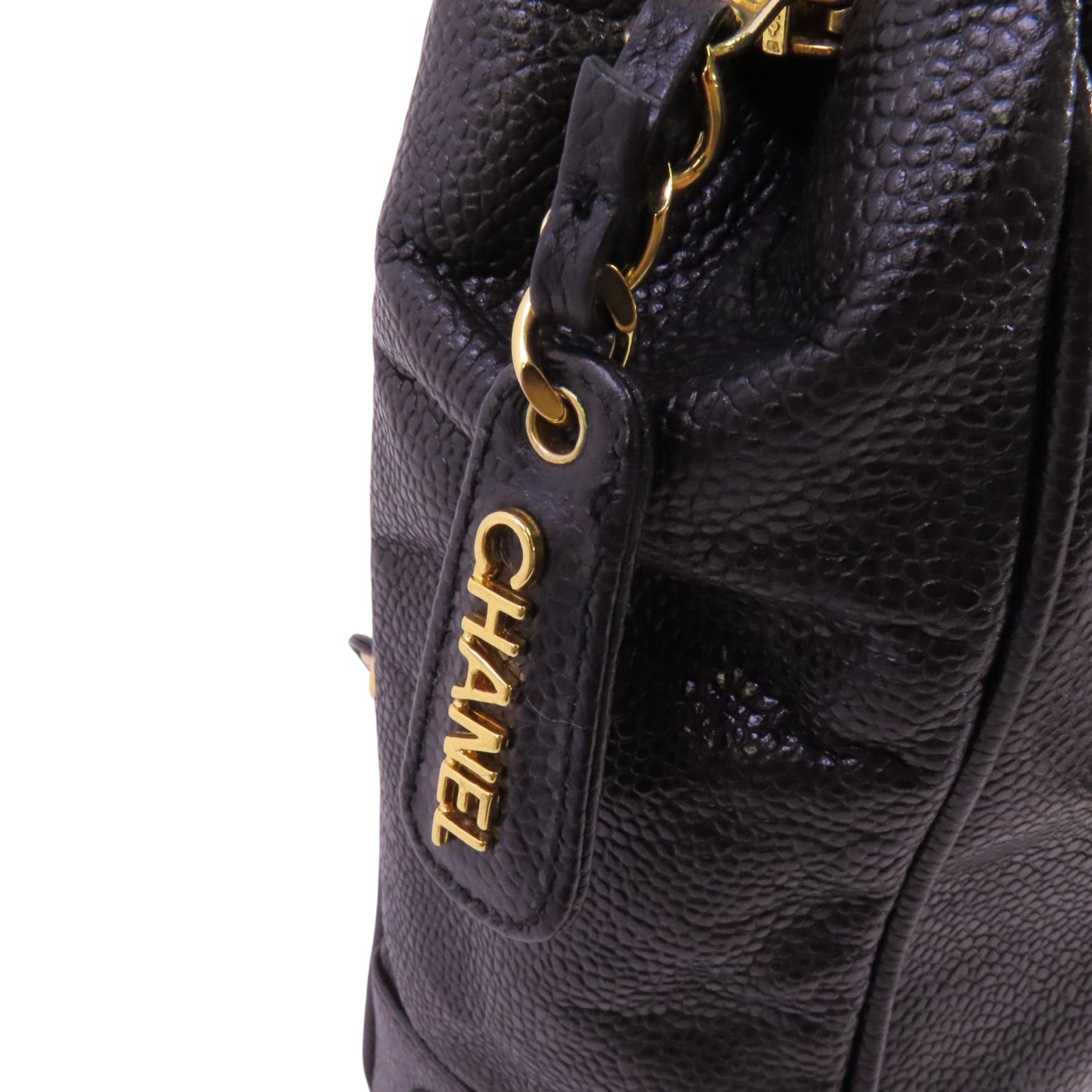 CHANEL 牛皮皮革Vintage Tote Bag金扣鏈帶肩背袋