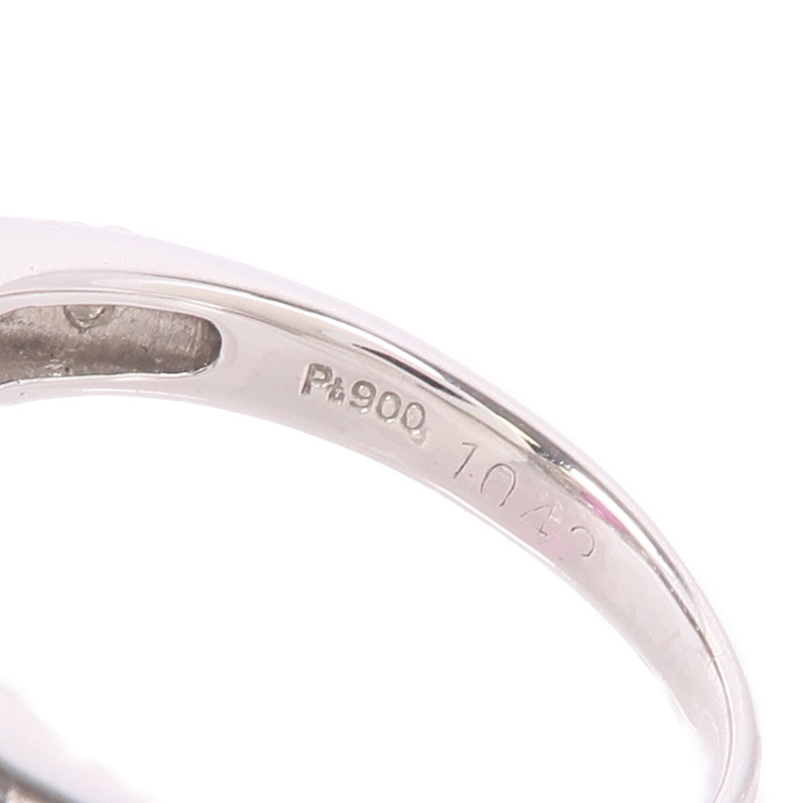 JEWELRY PT900鉑金Ruby/Diamond Ring紅寶石/鑽石戒指US#6