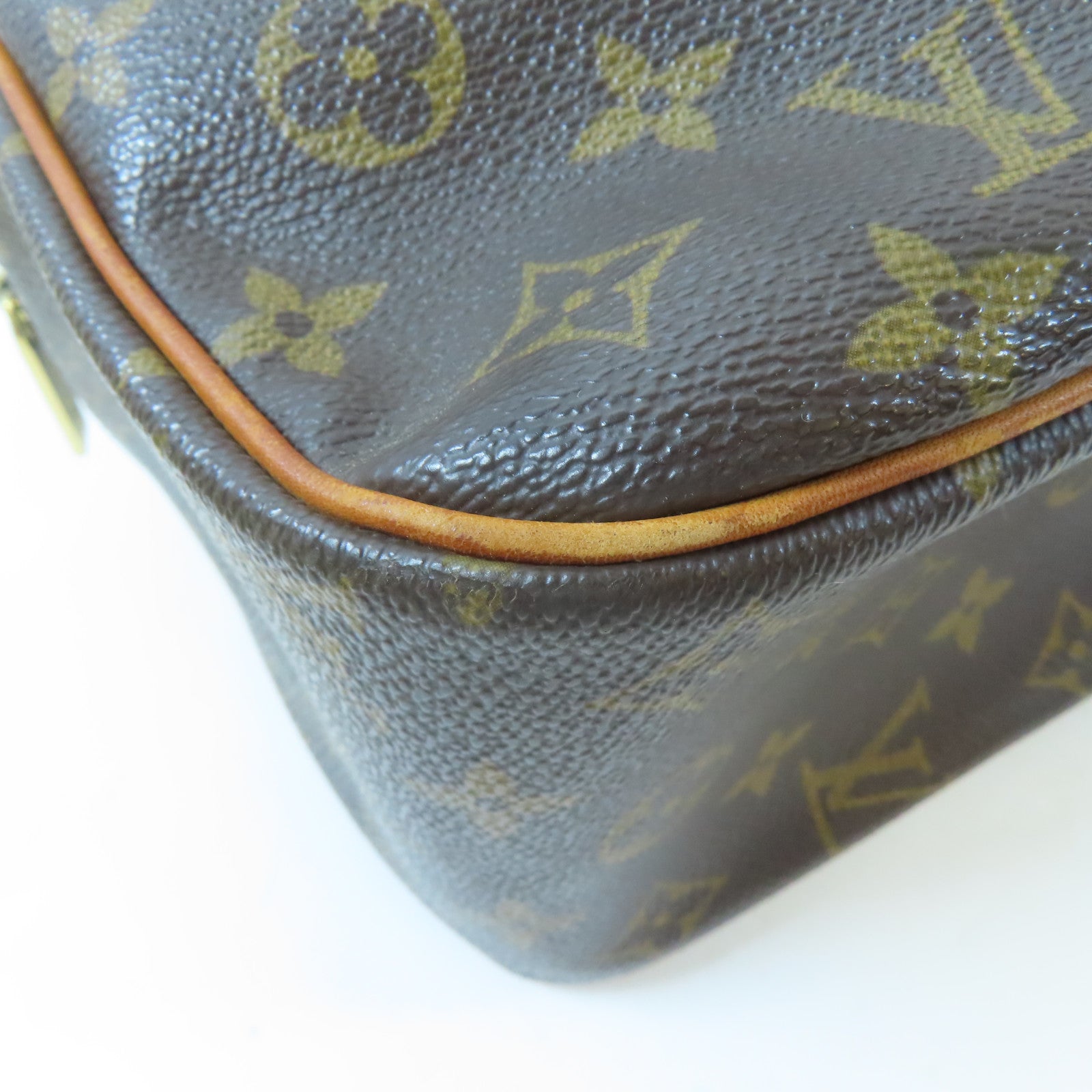 LOUIS VUITTON Monogram Cite GM金扣肩背袋啡色