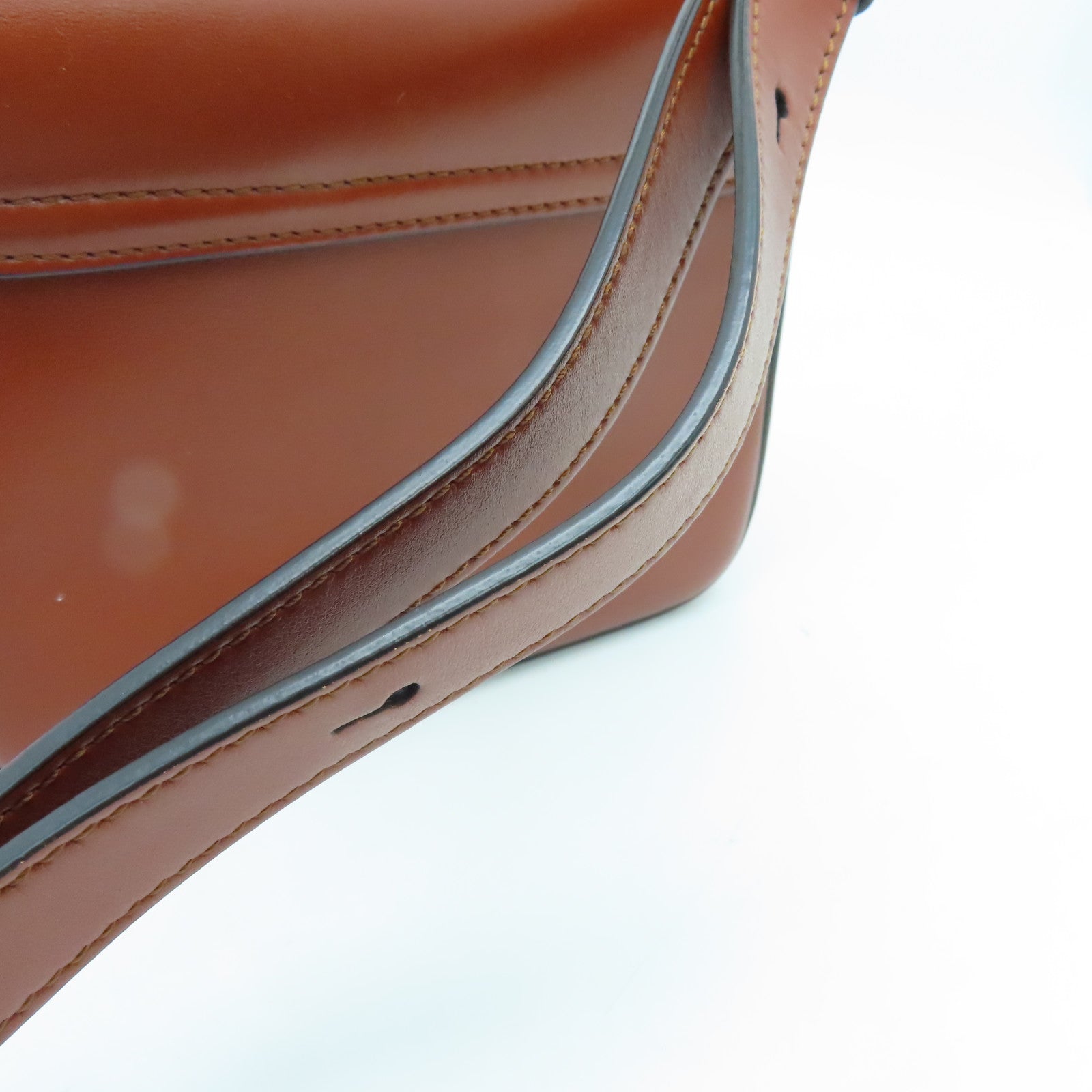 Chloe 牛皮皮革2way Shoulder Bag金扣手挽肩背两用袋啡色