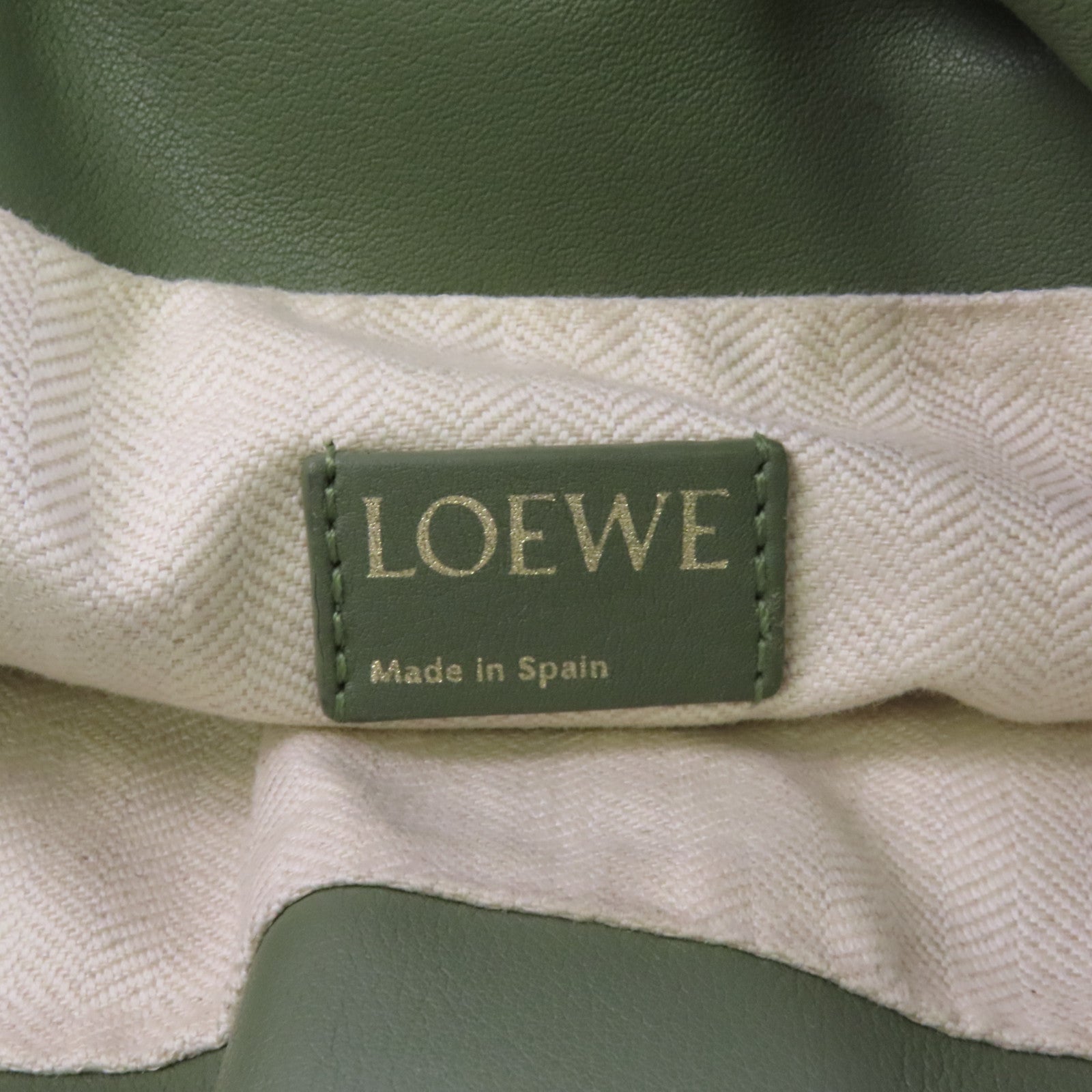LOEWE 帆布/牛皮皮革Flamenco Medium肩背袋
