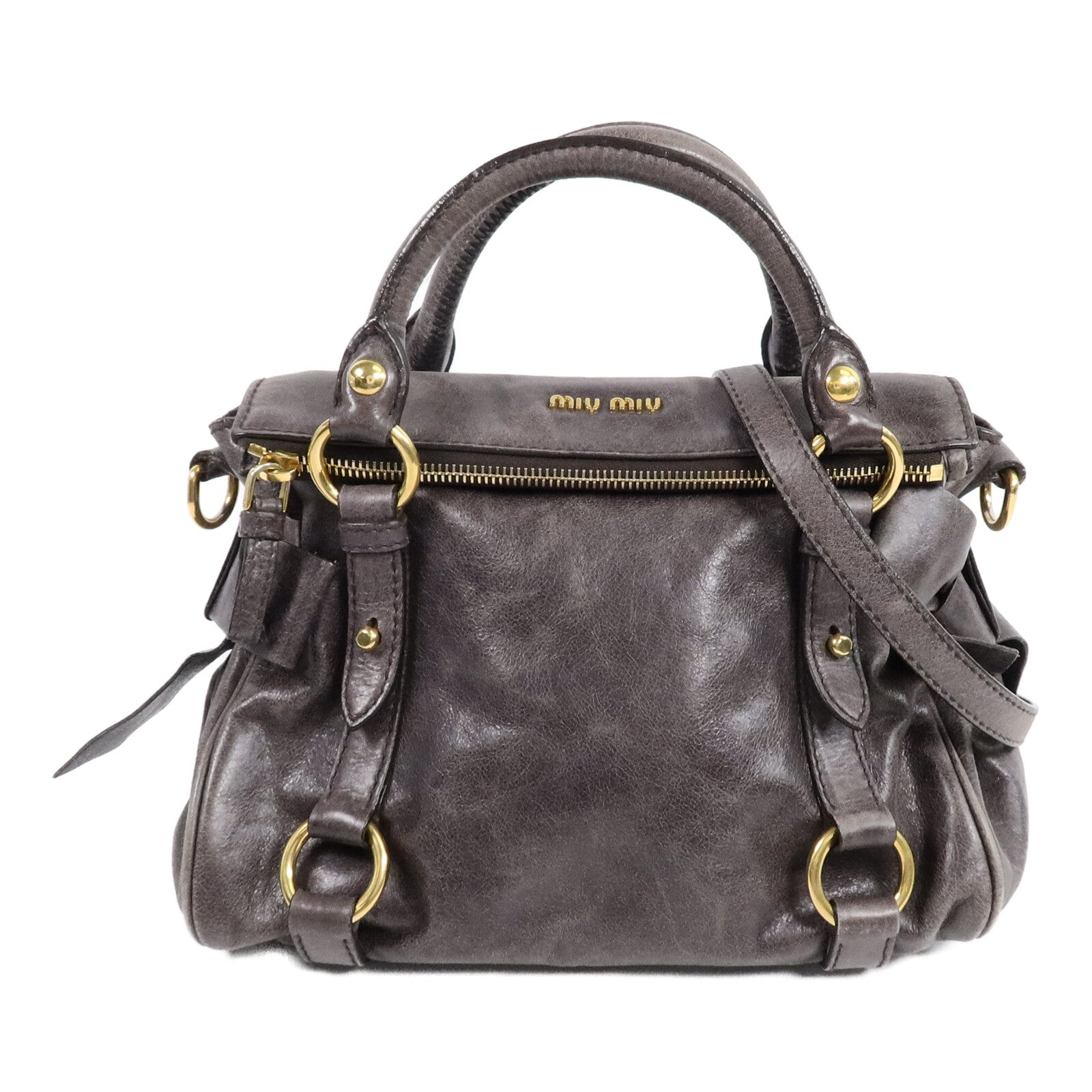 Miu Miu 牛皮皮革2 Way Shoulder Bag手挽肩背兩用袋