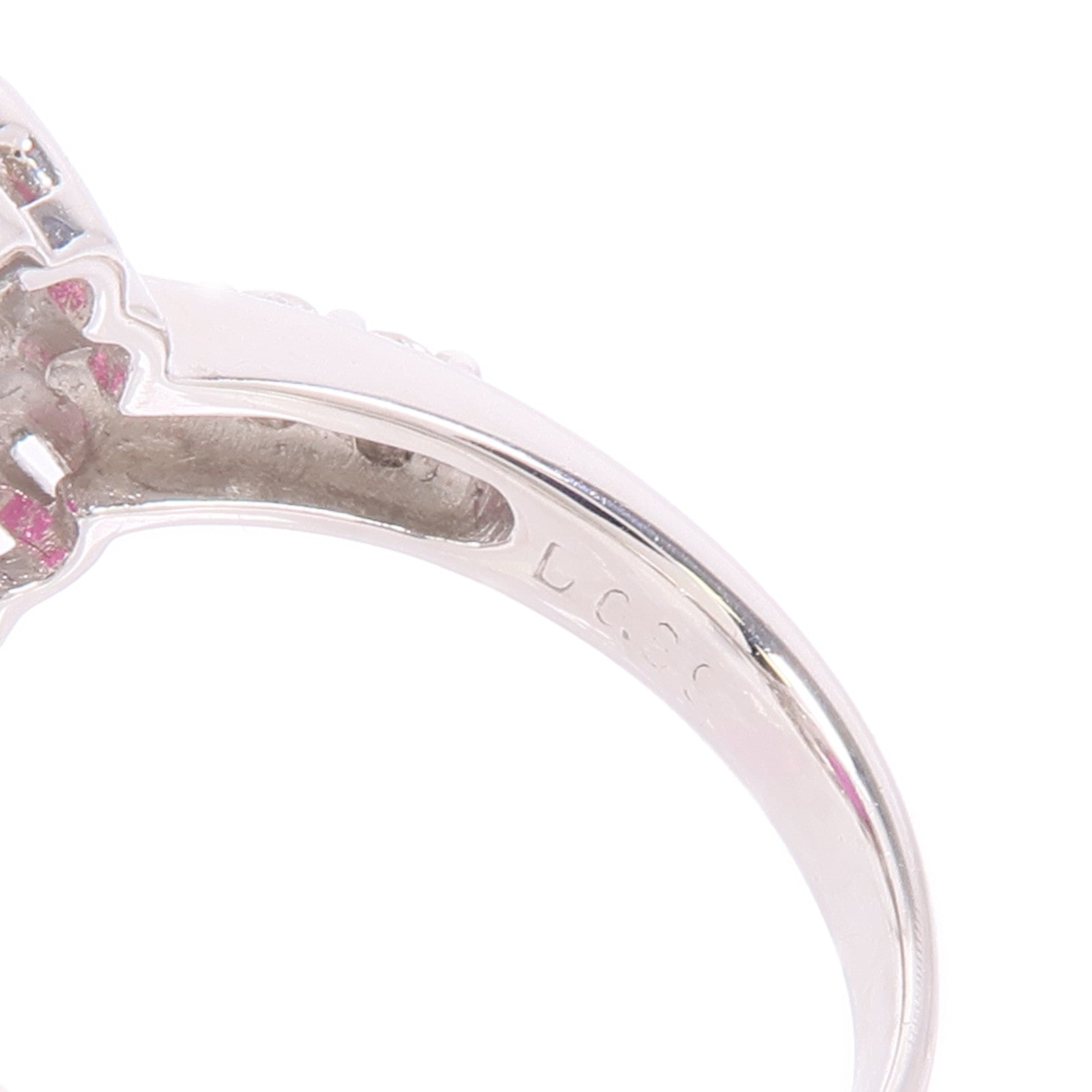 JEWELRY PT900鉑金Ruby/Diamond Ring紅寶石/鑽石戒指US#6