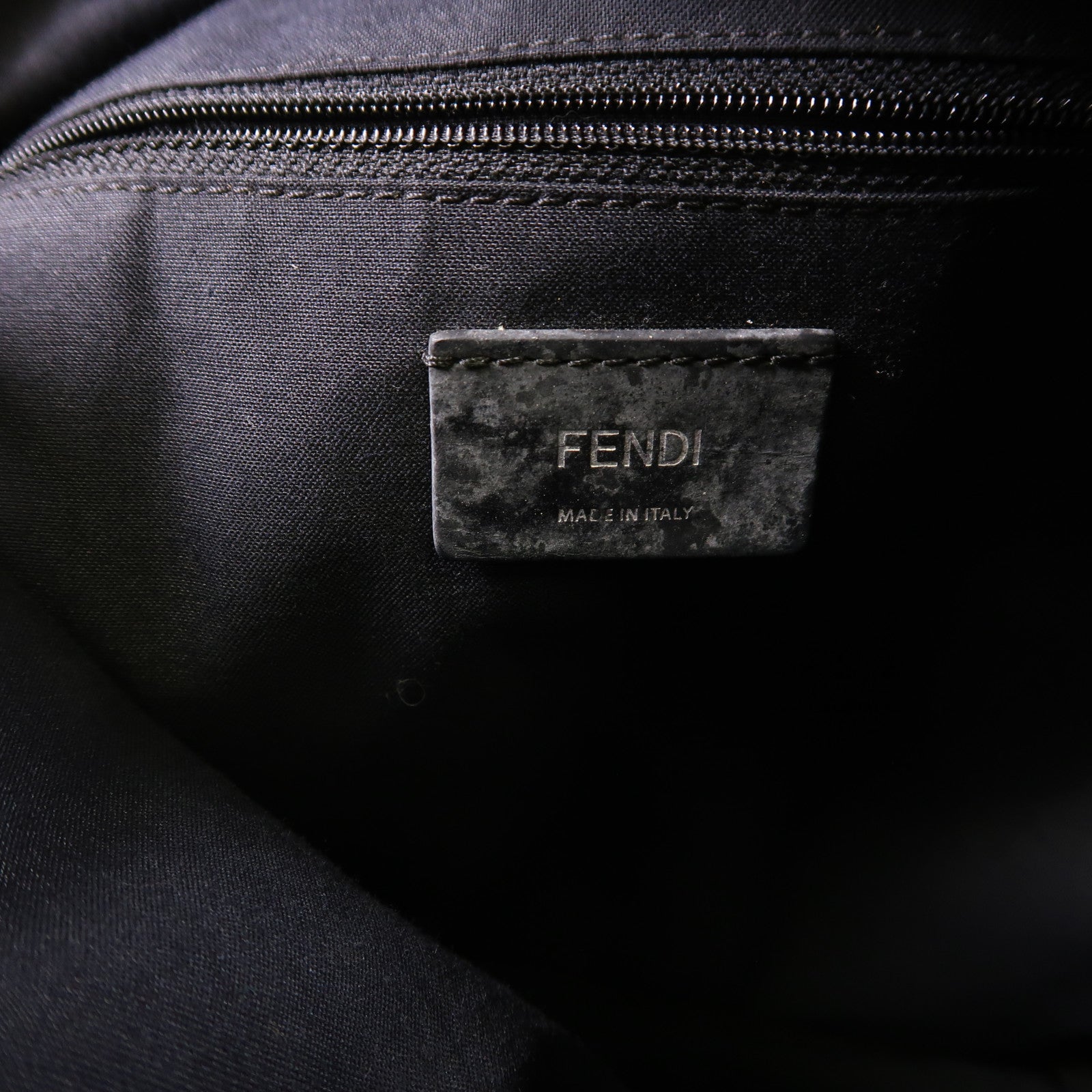 FENDI 尼龍/Fur Moster Backpack銀扣背包