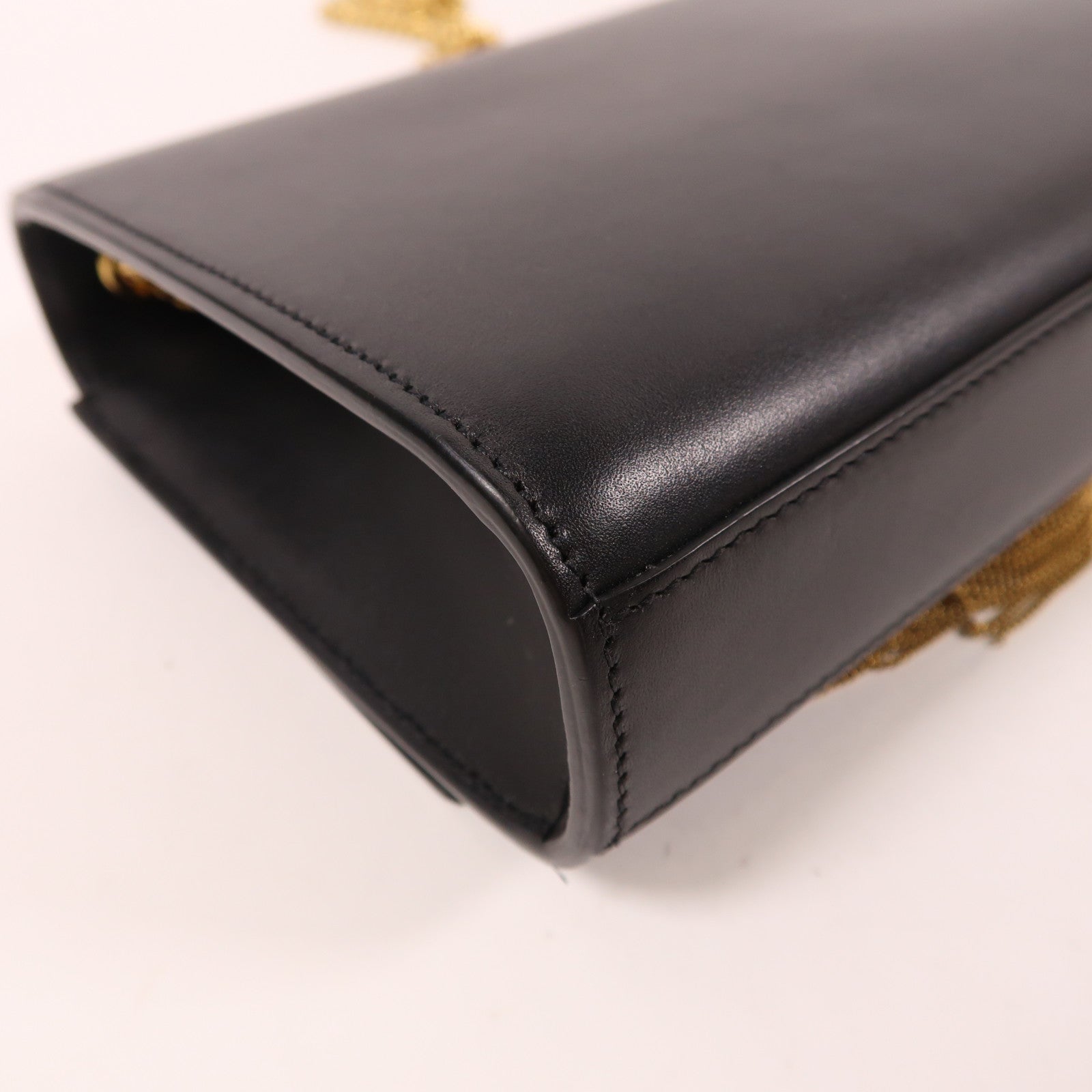 SAINT LAURENT 牛皮皮革Kate Bag金扣鏈帶肩背袋黑色