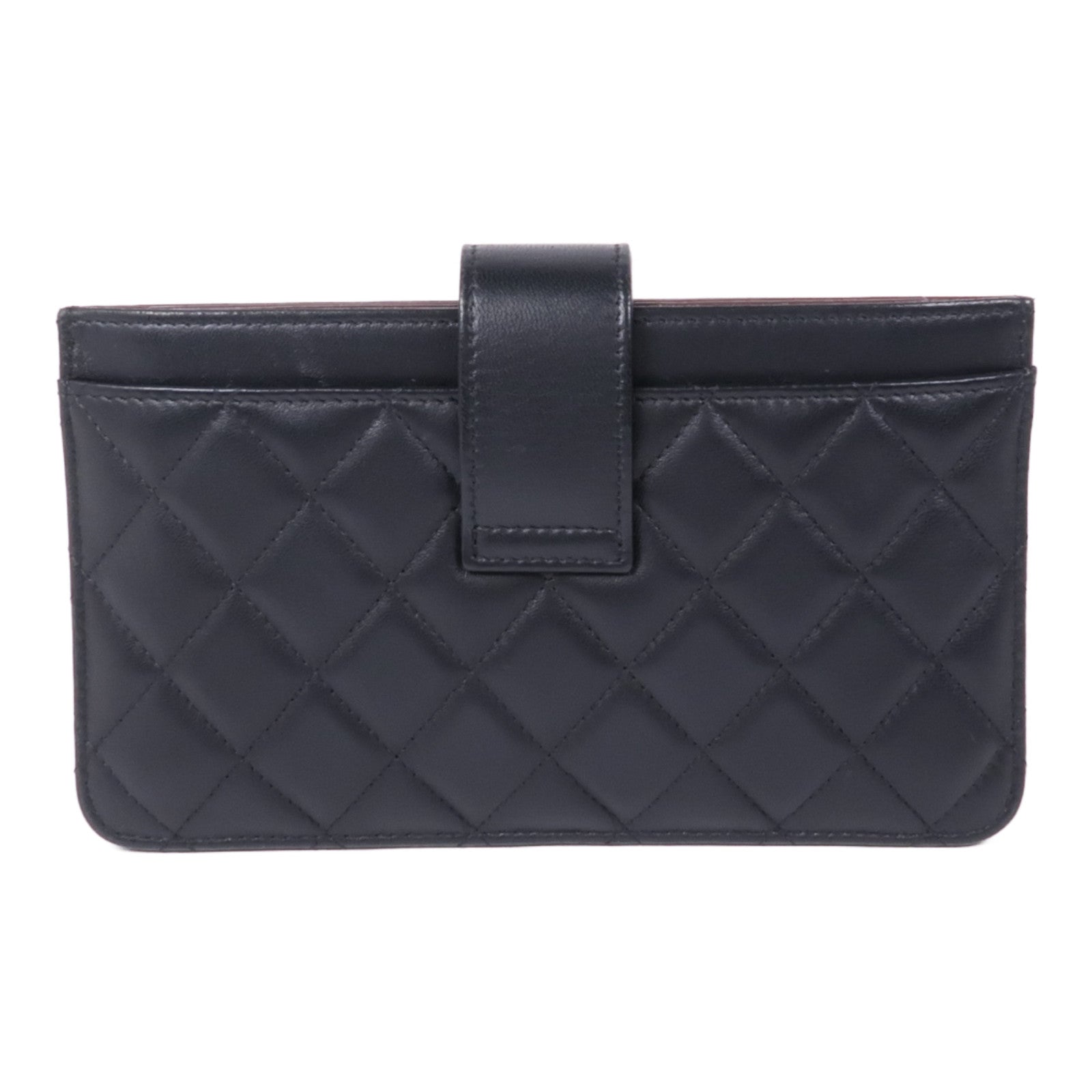 CHANEL 羊皮皮革Pouch/Clutch銀扣手拿包