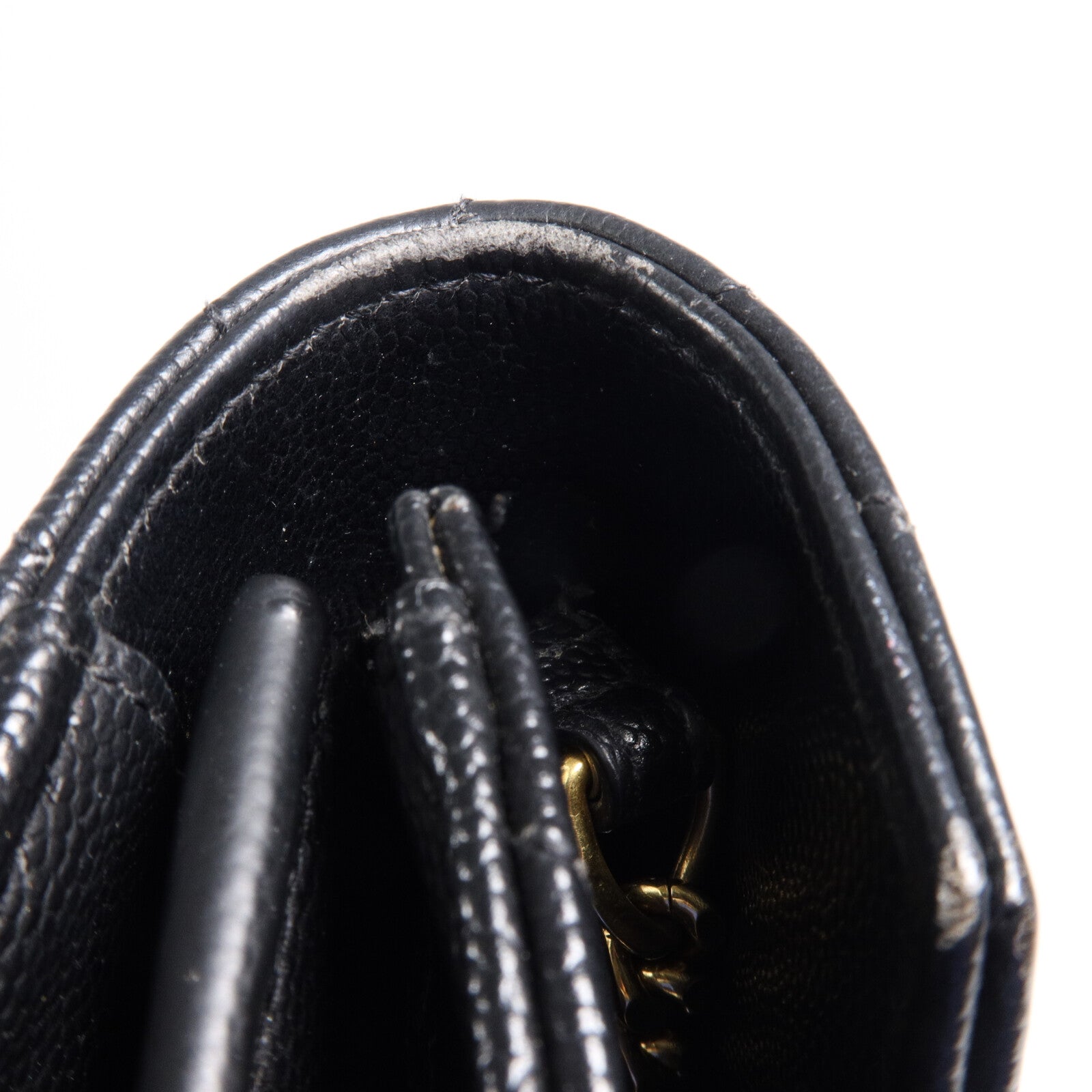SAINT LAURENT 牛皮皮革Cassandre Envelope鏈帶肩背袋