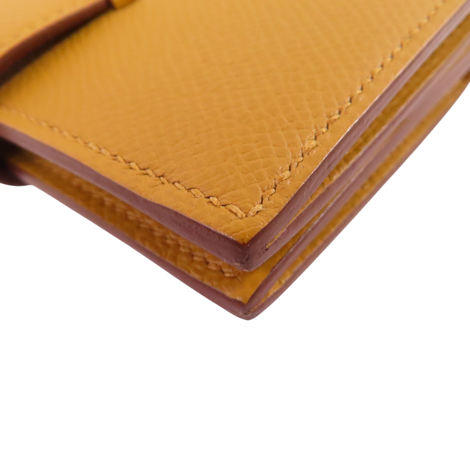 HERMES【激減優惠】 Epsom皮革Bearn Card Case金扣卡套