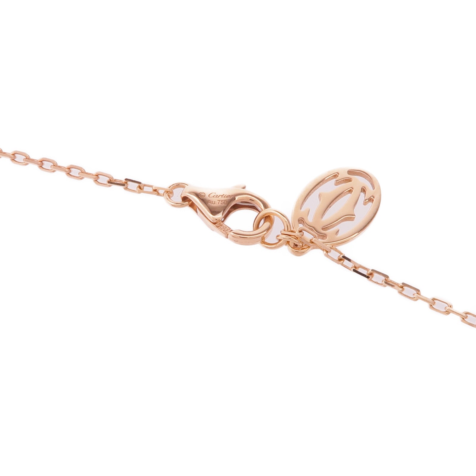 CARTIER 18K玫瑰金d'Amour粉紅色藍寶石項鍊