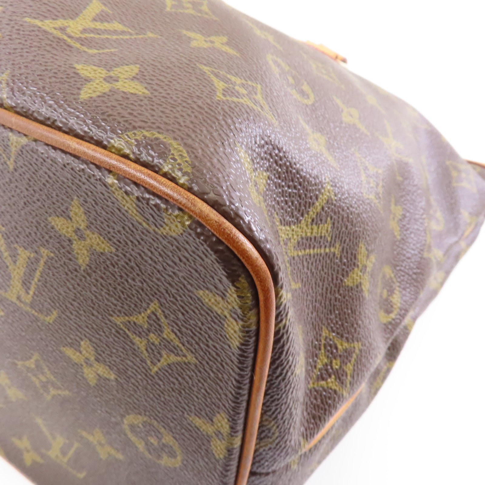 LOUIS VUITTON Monogram Palermo PM金扣手挽肩背兩用袋棕色