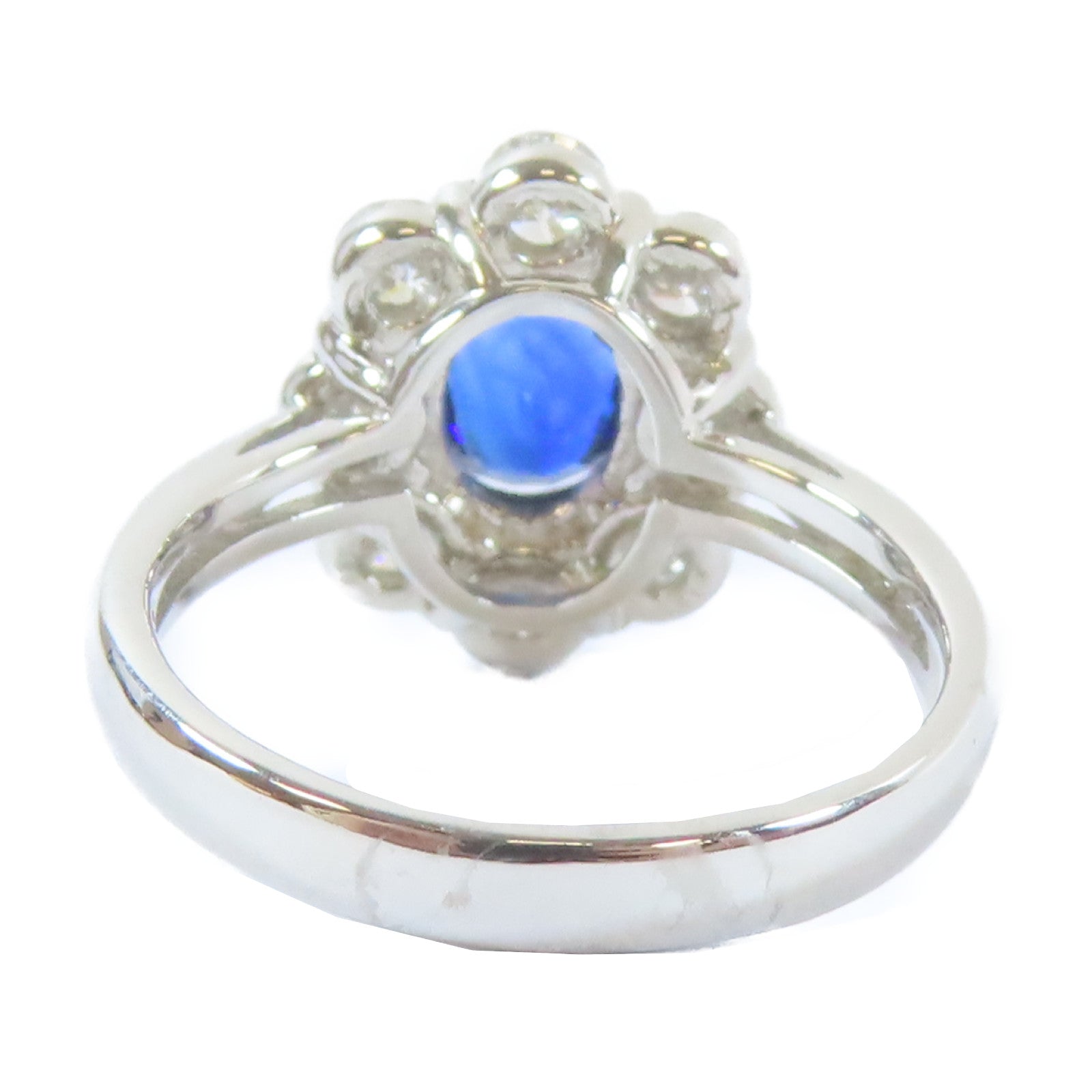JEWELRY 【激減優惠】PT950白金Ring1.15ct藍寶石/0.78ct鑽石戒指US#5.75