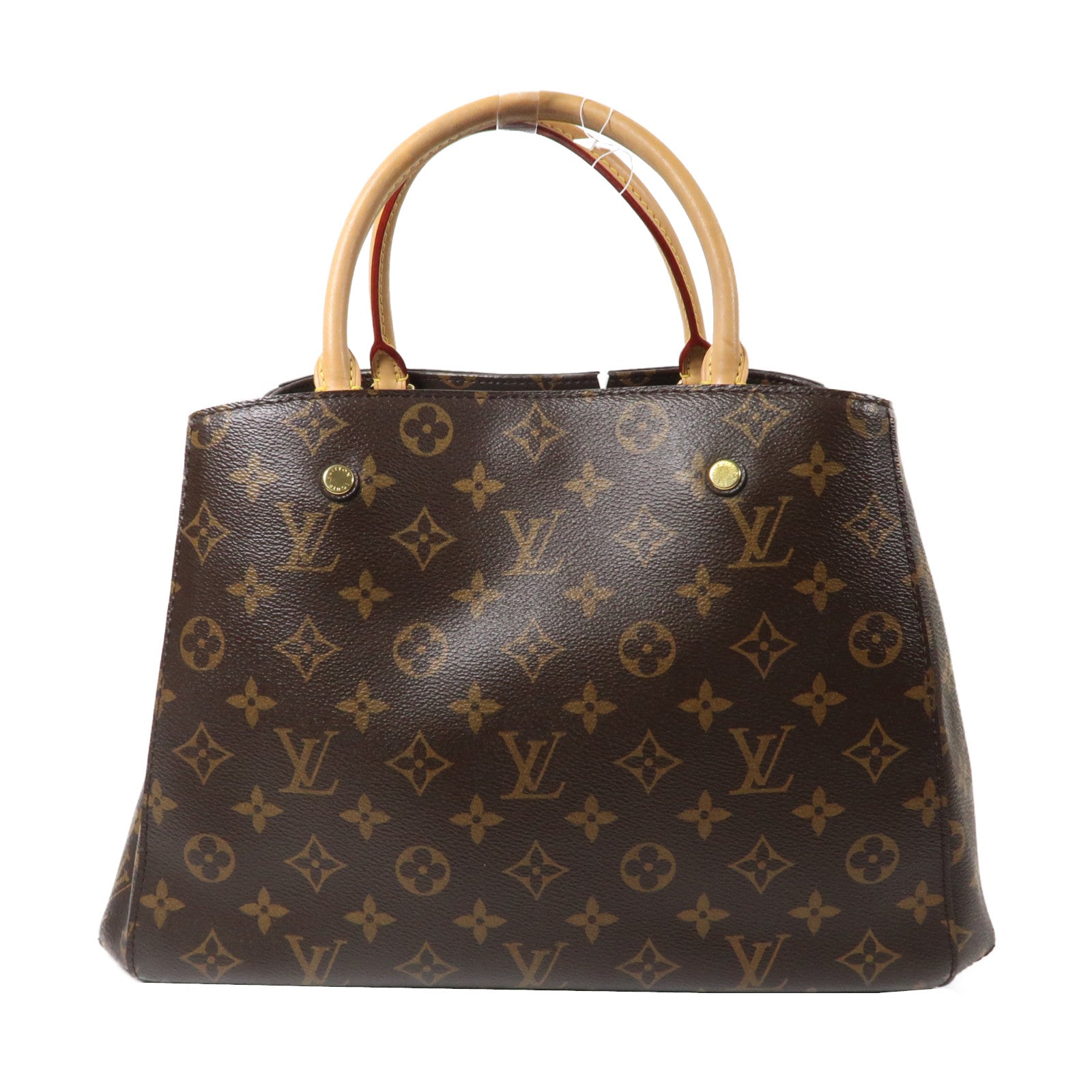 LOUIS VUITTON Monogram Montaigne MM金扣手挽肩背兩用袋啡色