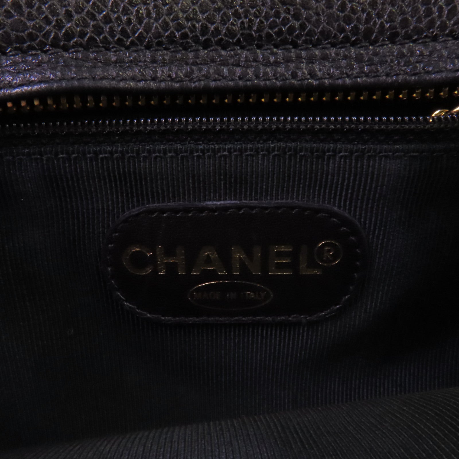 CHANEL 牛皮皮革Vintage Tote Bag金扣鏈帶肩背袋