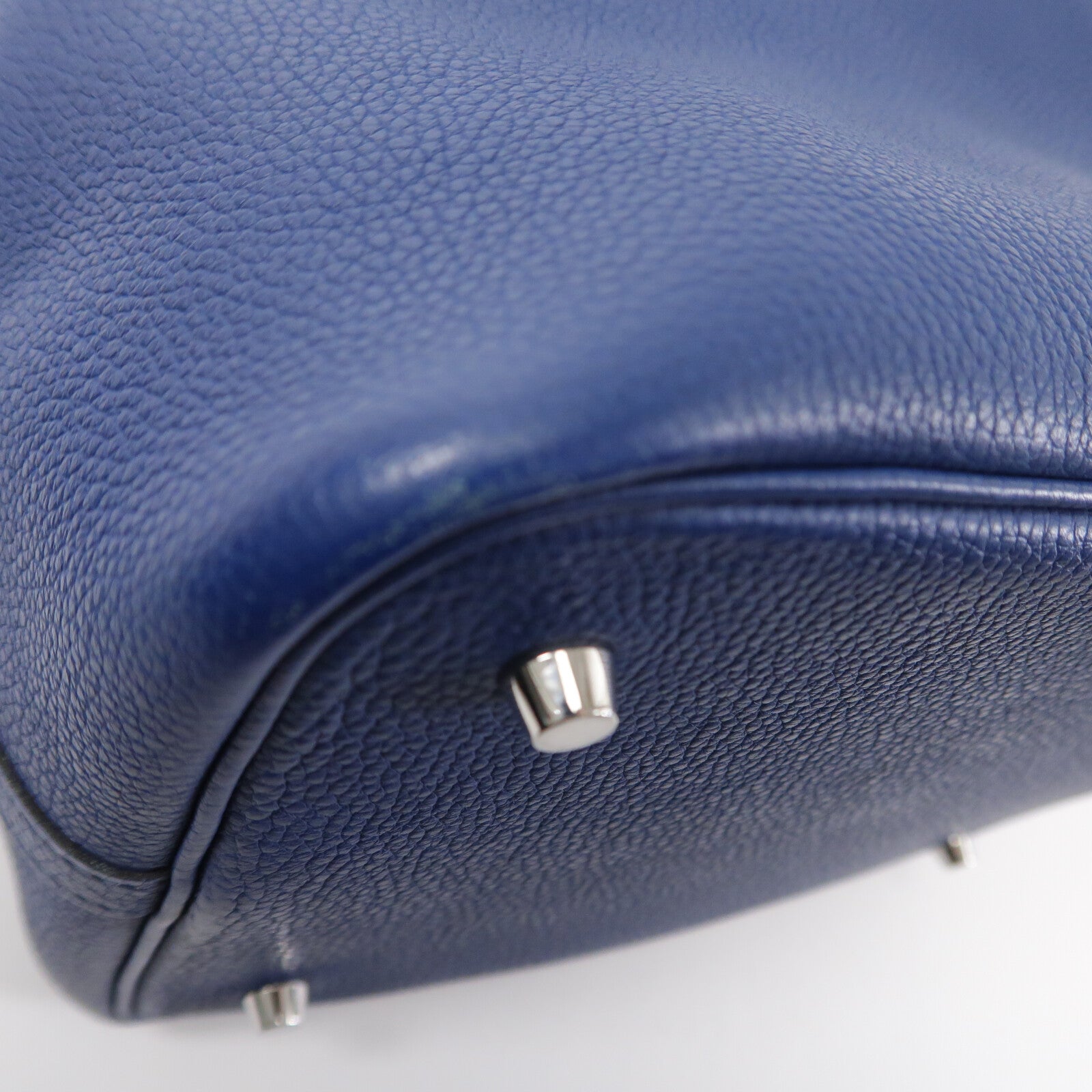 HERMES Maurice皮革Picotin MM手挽袋Deep Blue