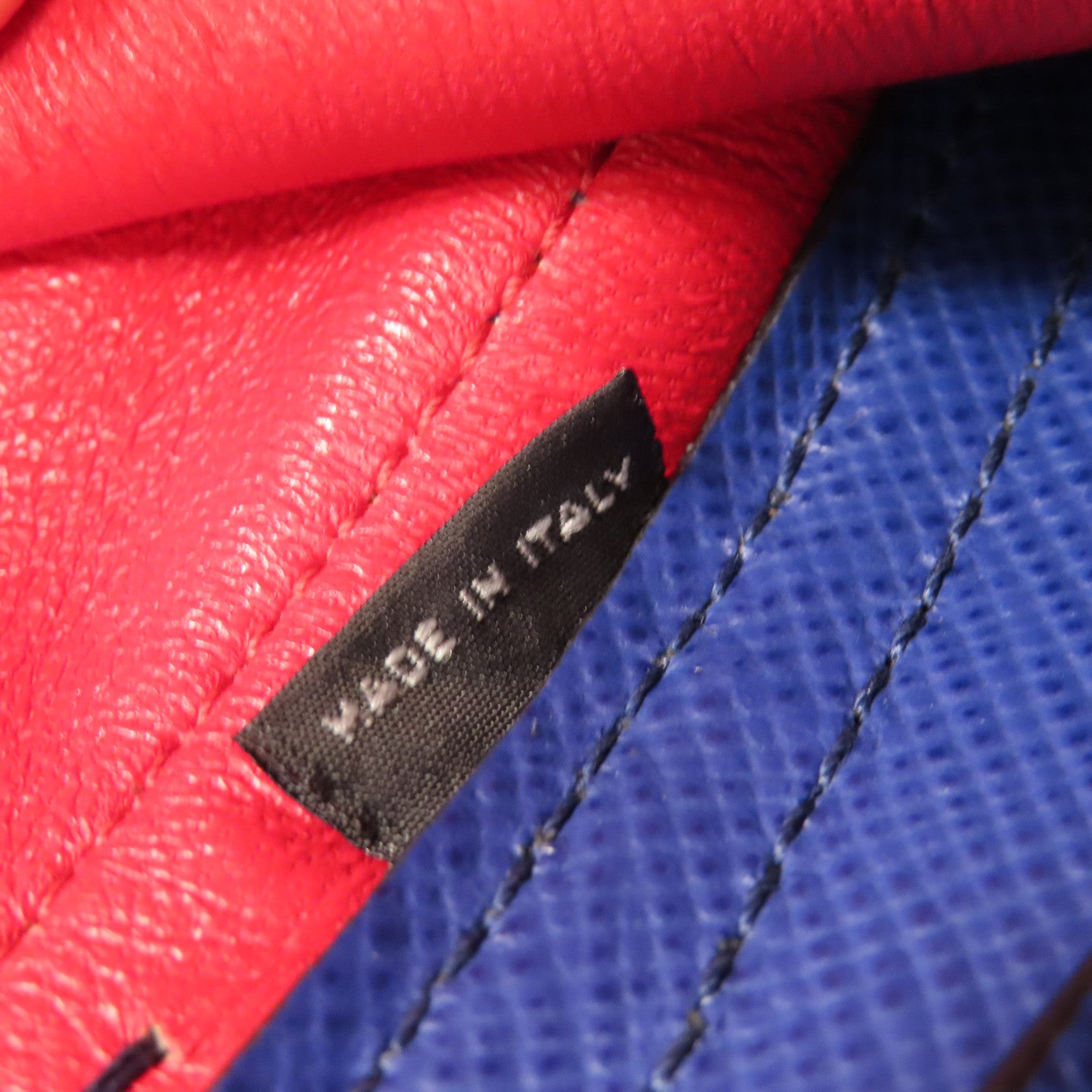 PRADA Saffiano皮革Double銀扣手挽袋藍色