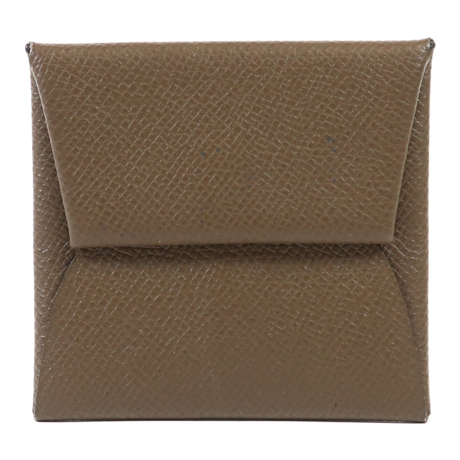 HERMES Epsom皮革Bastia Change Purse銀扣零錢包Toundra