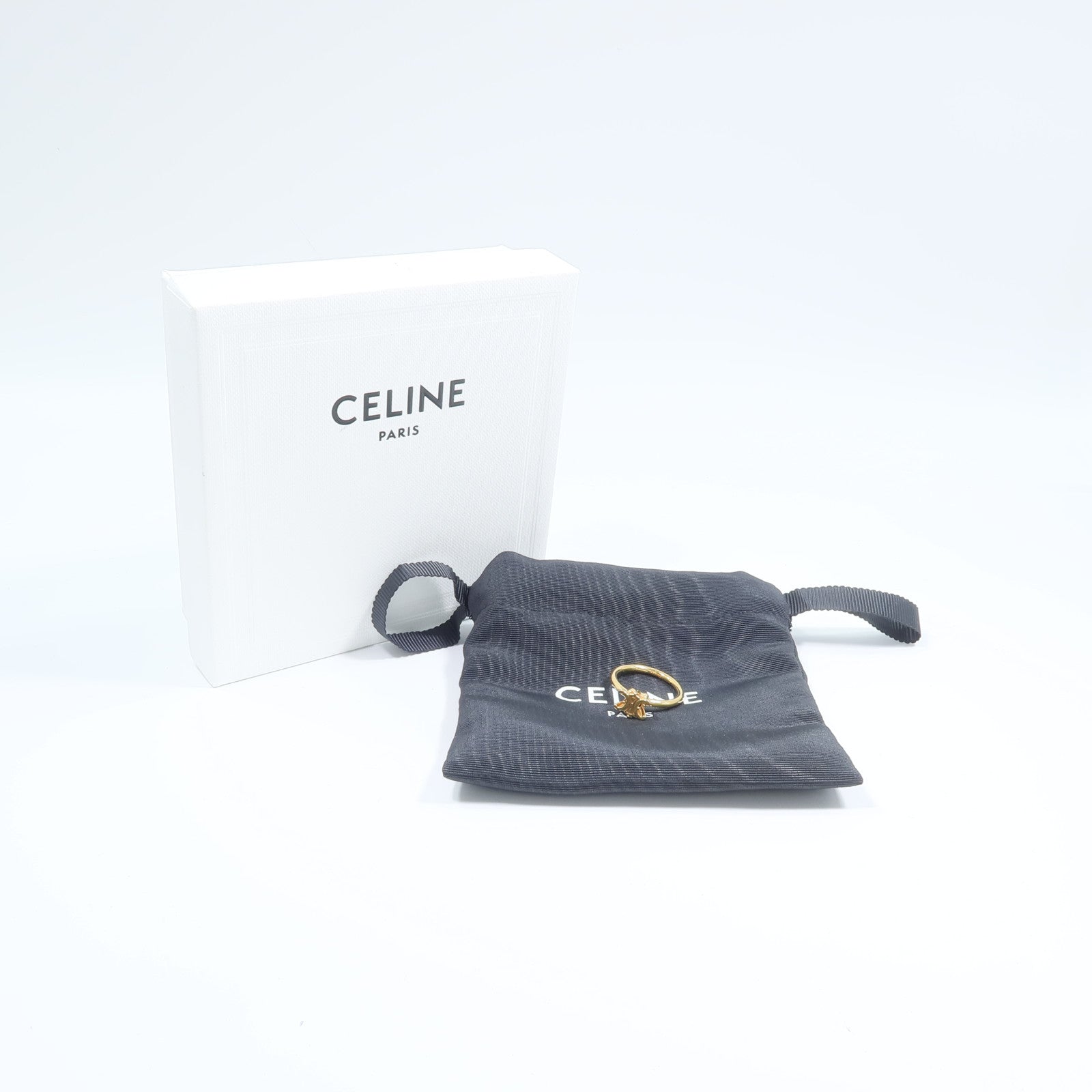CELINE 黃銅Triomphe Asymmetric Ring戒指