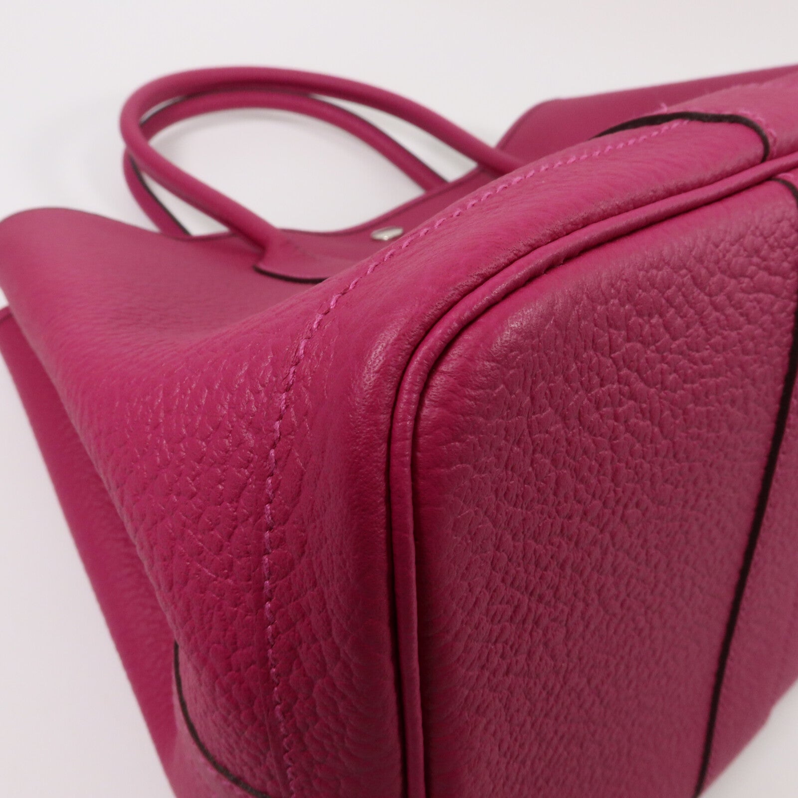 HERMES Negonda皮革Garden Party PM手挽袋Rose Pourpre