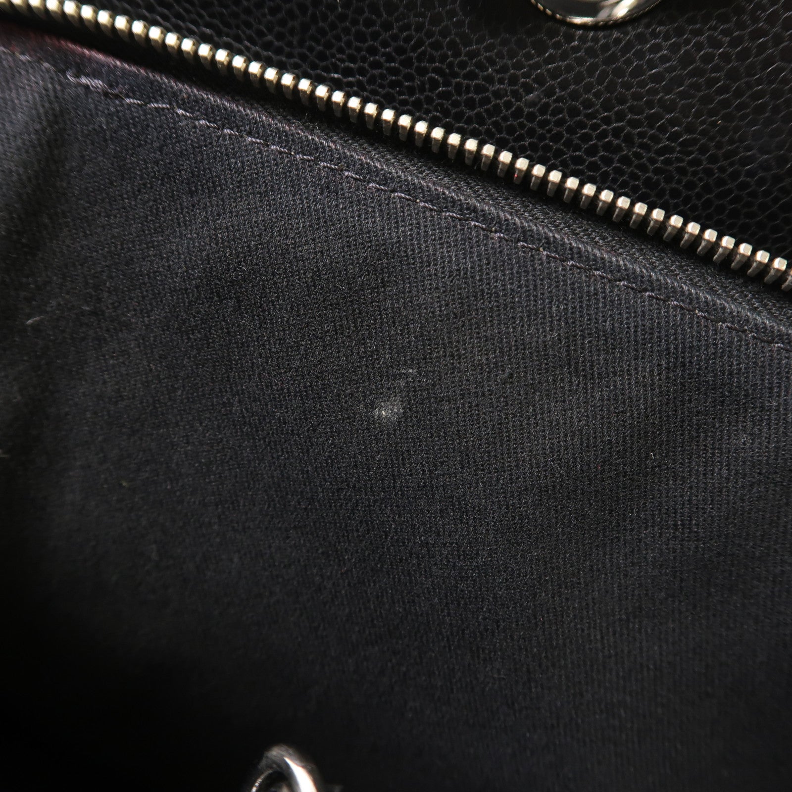 CHANEL 牛皮皮革Chain Shoulder Bag銀扣鏈帶肩背袋黑色