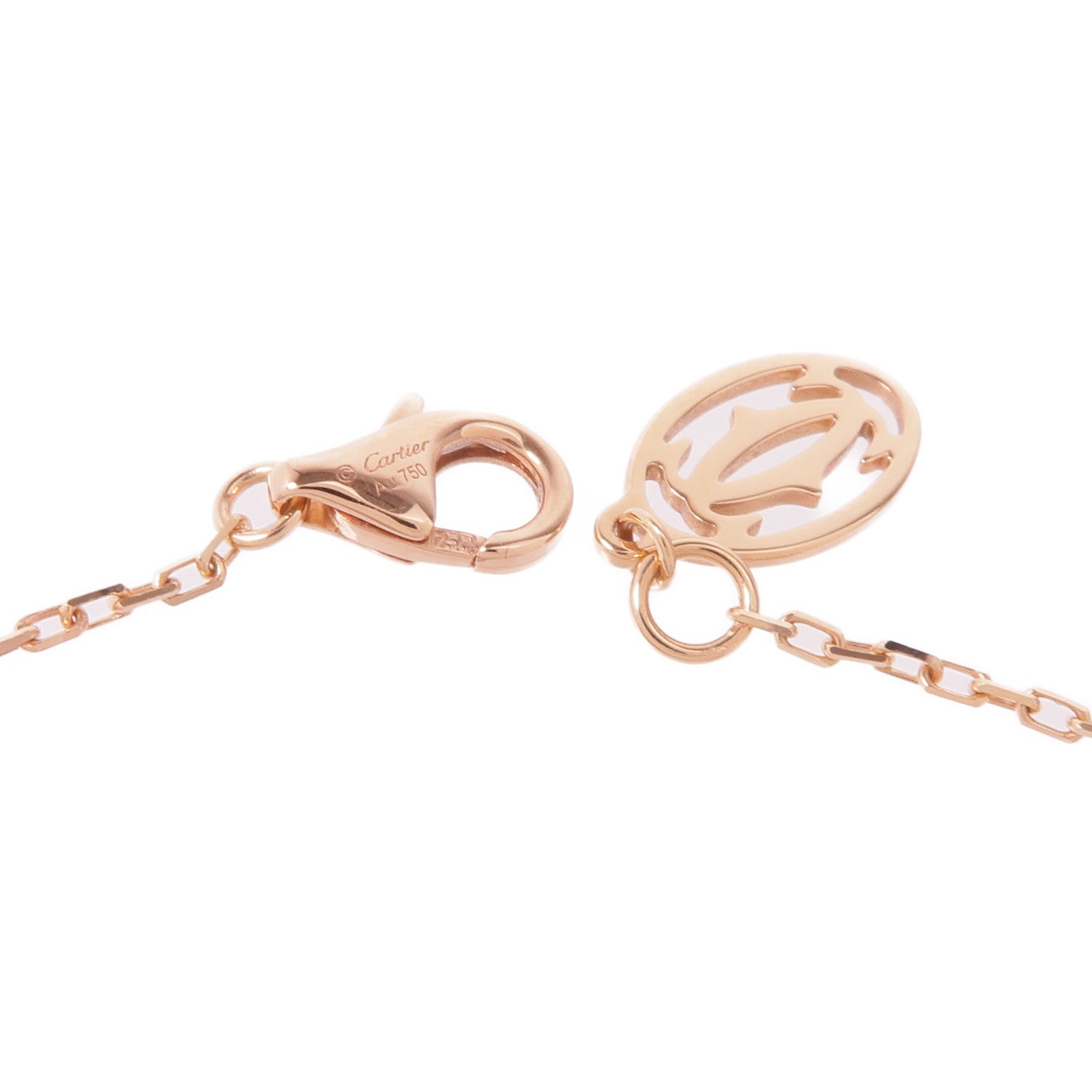 CARTIER 18K玫瑰金d'Amour粉紅色藍寶石項鍊