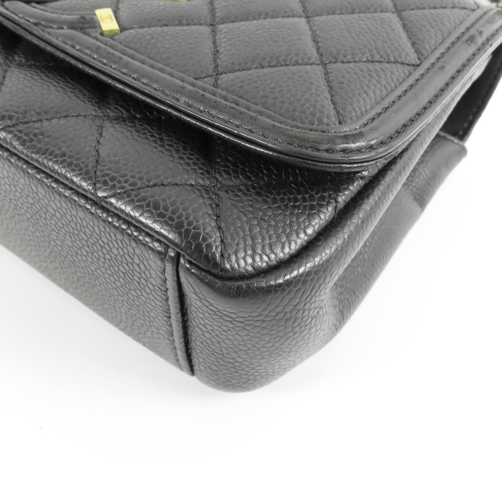 CHANEL 牛皮皮革CC Filigree金扣肩背袋