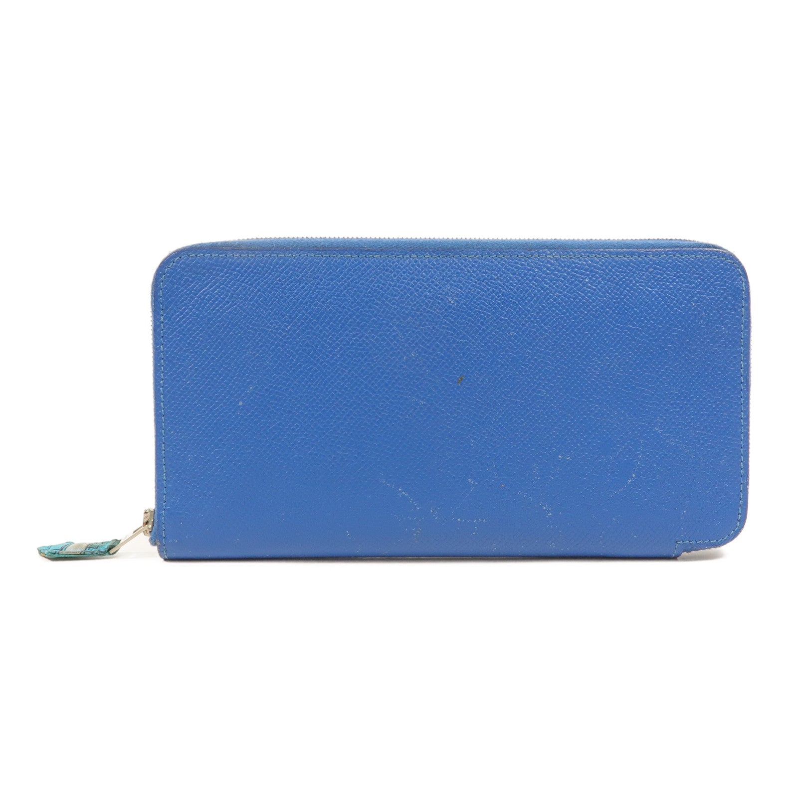 HERMES Epsom皮革Slik in Long Wallet長錢包Bleu Hydra