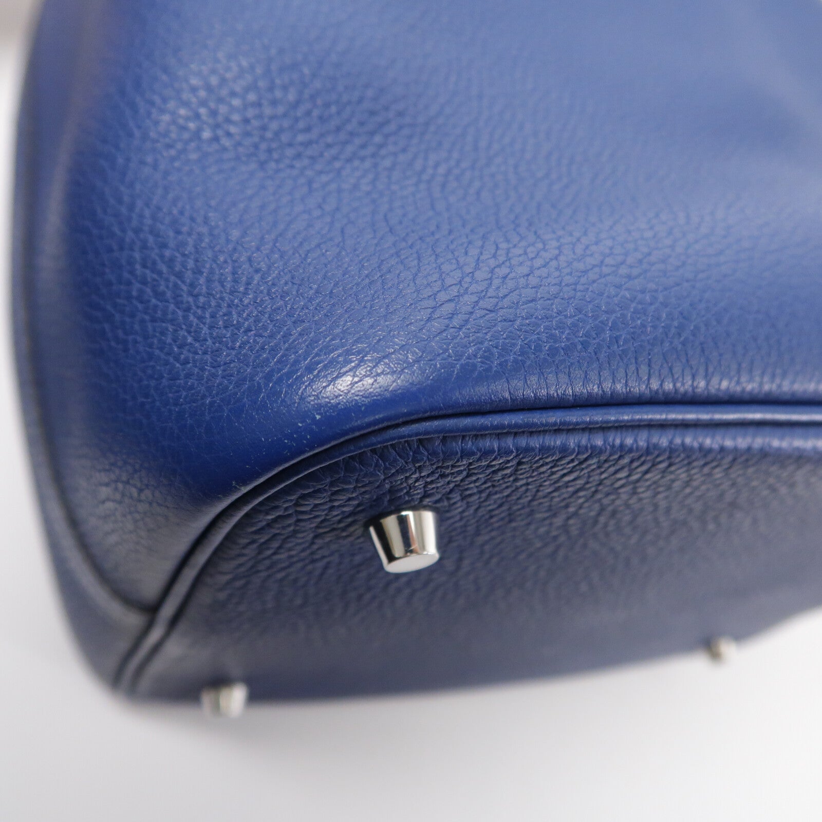 HERMES Maurice皮革Picotin MM手挽袋Deep Blue