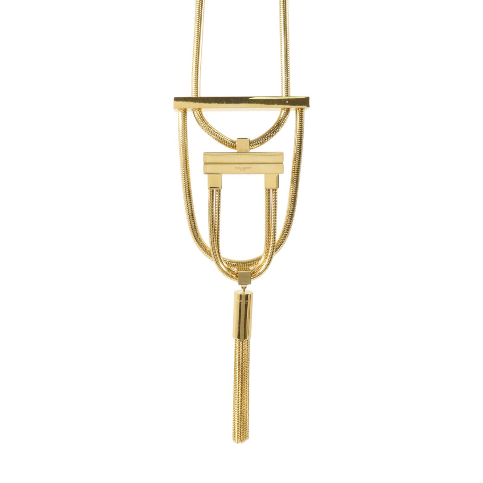 YVES SAINT LAURENT 金屬Multi Layer Tassel Statement Necklace項鏈