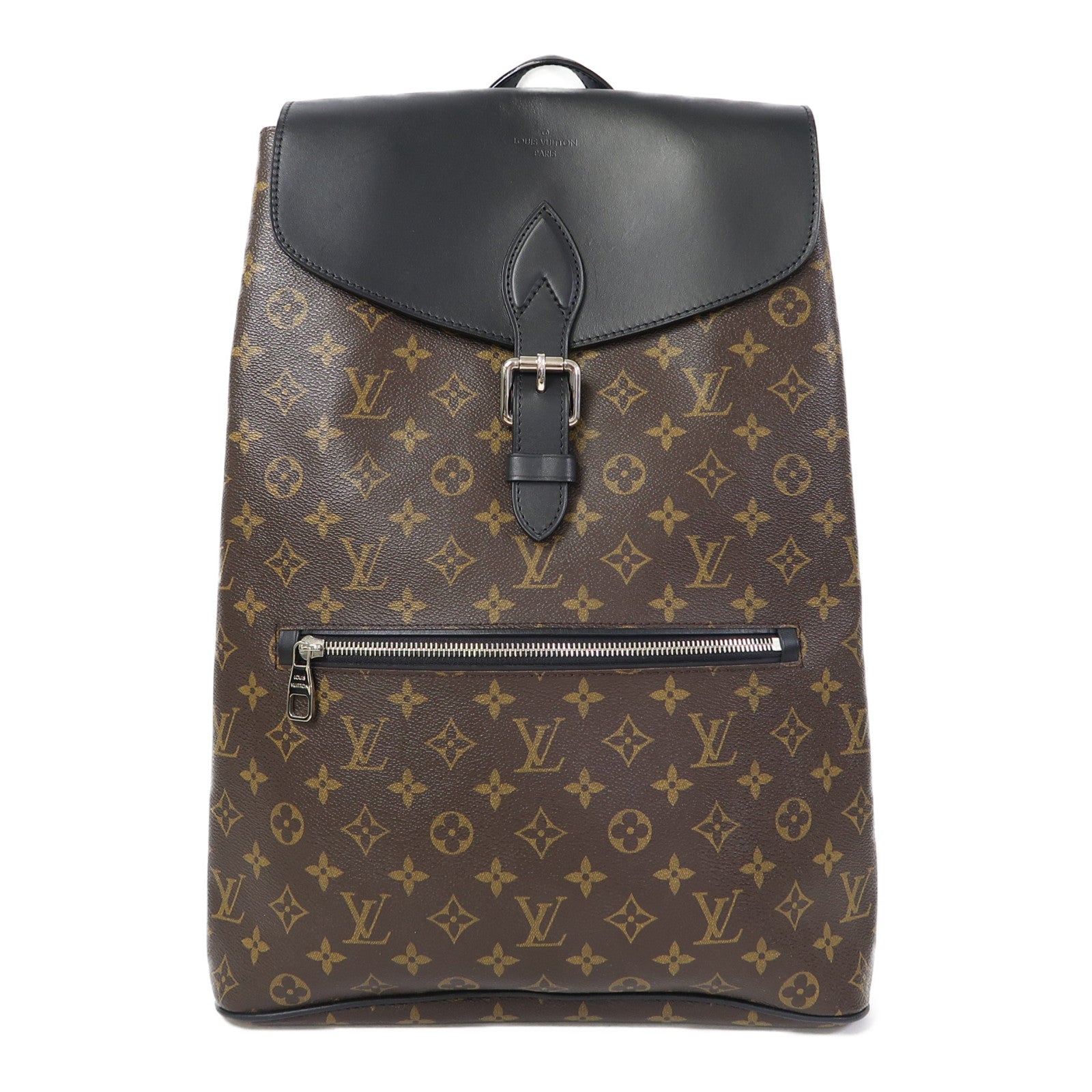 LOUIS VUITTON Monogram Macassar Parc銀扣背包啡色