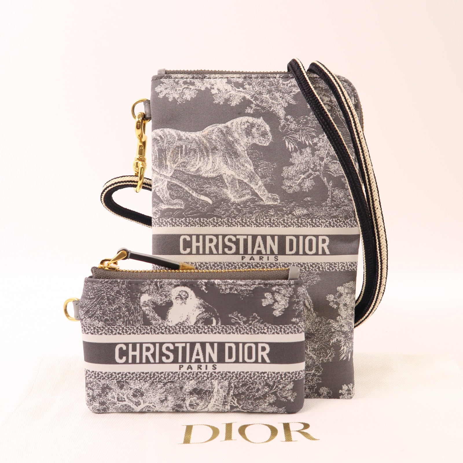 Dior 帆布Dior Travel金扣肩背袋