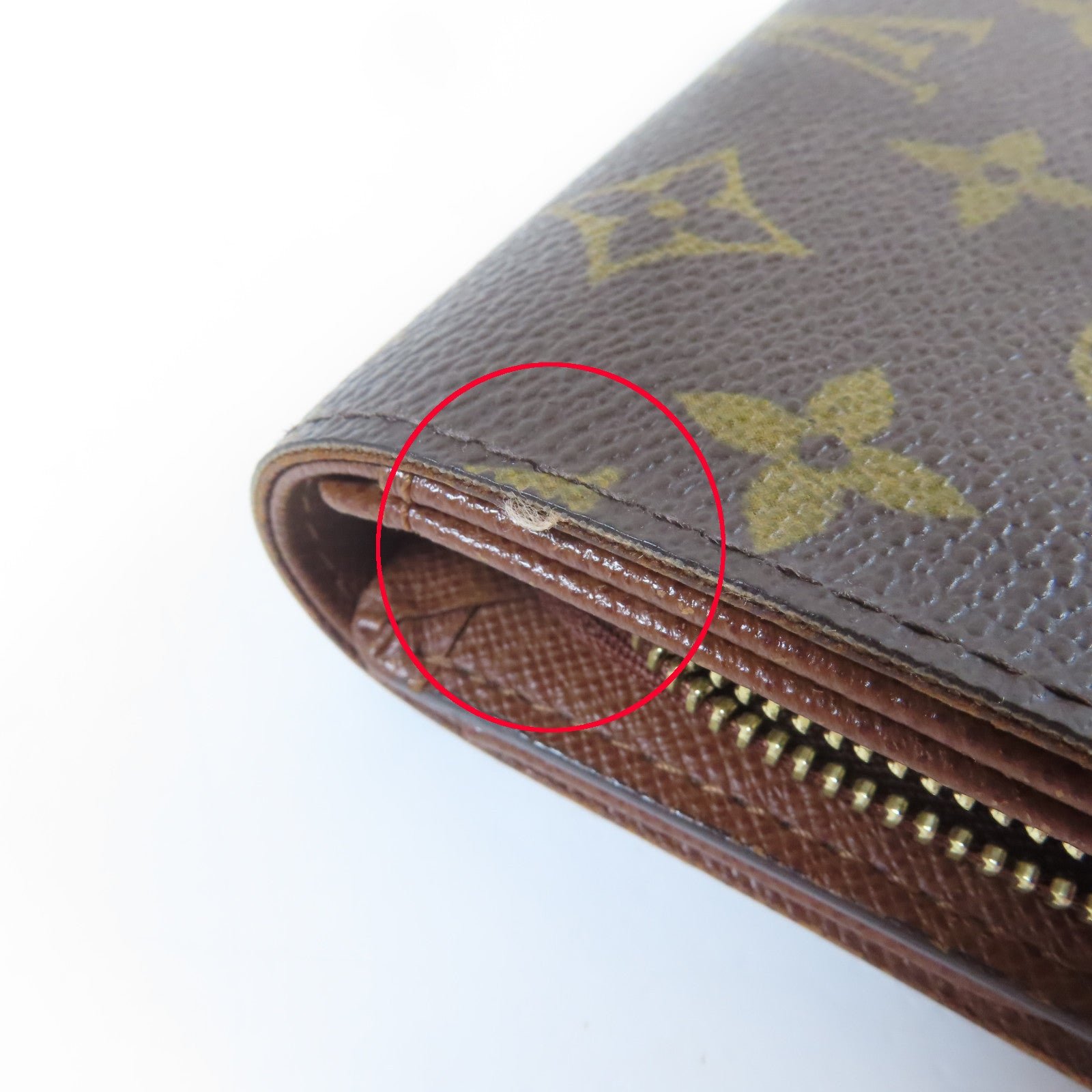 LOUIS VUITTON Monogram Wallet金扣錢包啡色
