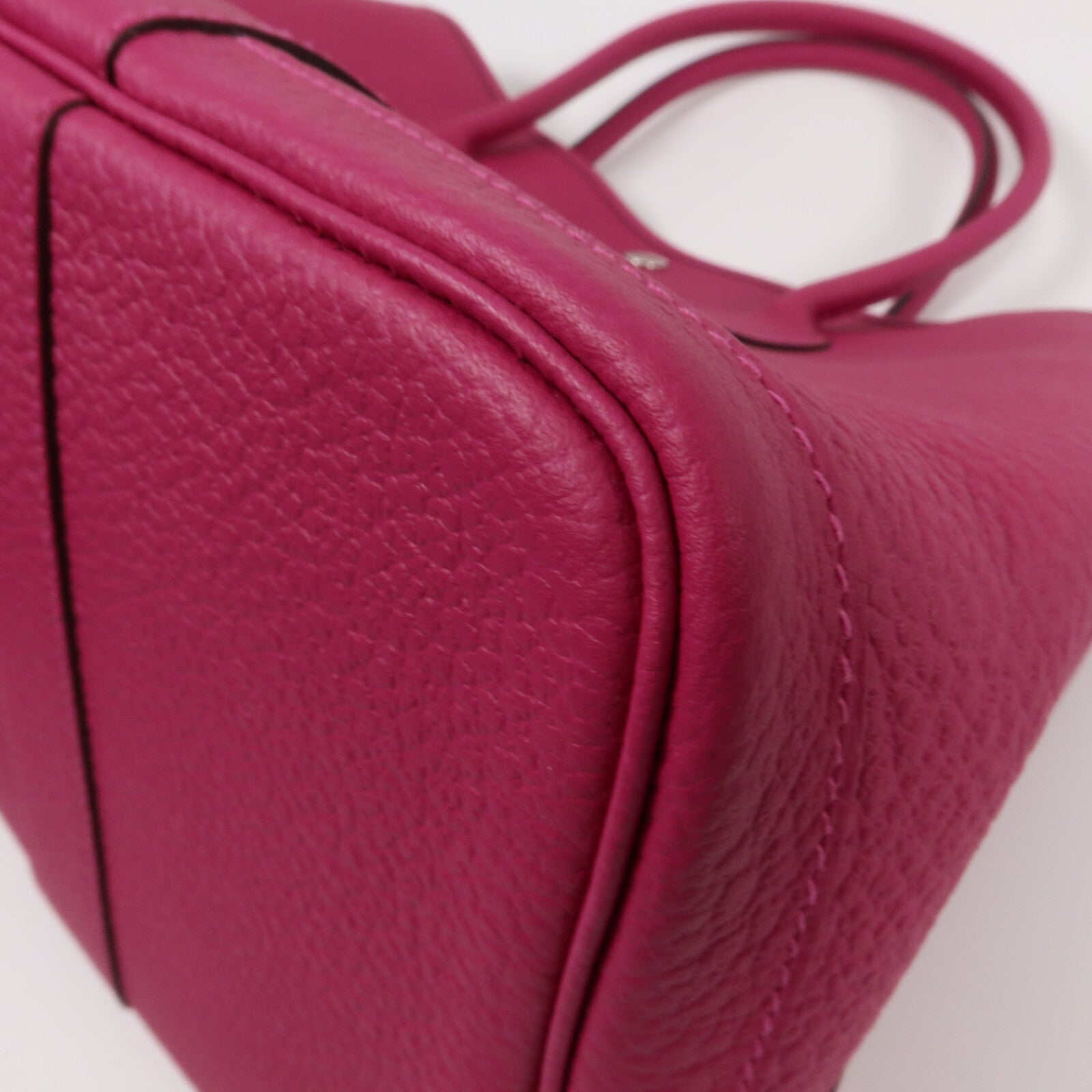 HERMES Negonda皮革Garden Party PM手挽袋Rose Pourpre