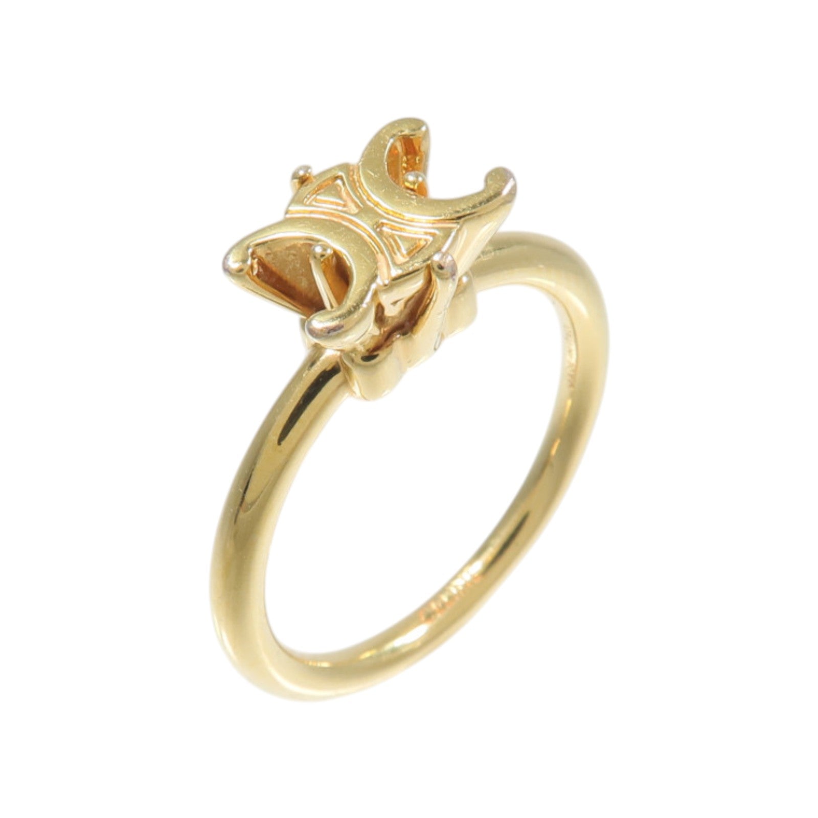 CELINE 黃銅Triomphe Asymmetric Ring戒指