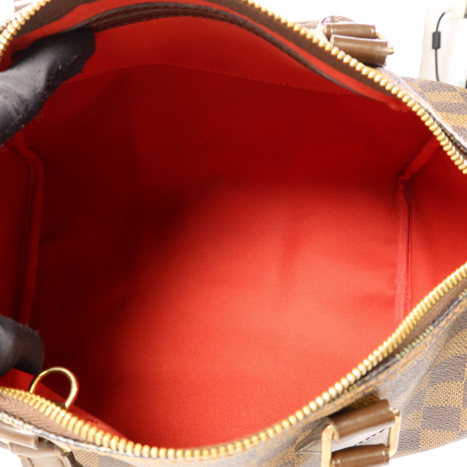 LOUIS VUITTON Damier Speedy 30金扣手挽袋