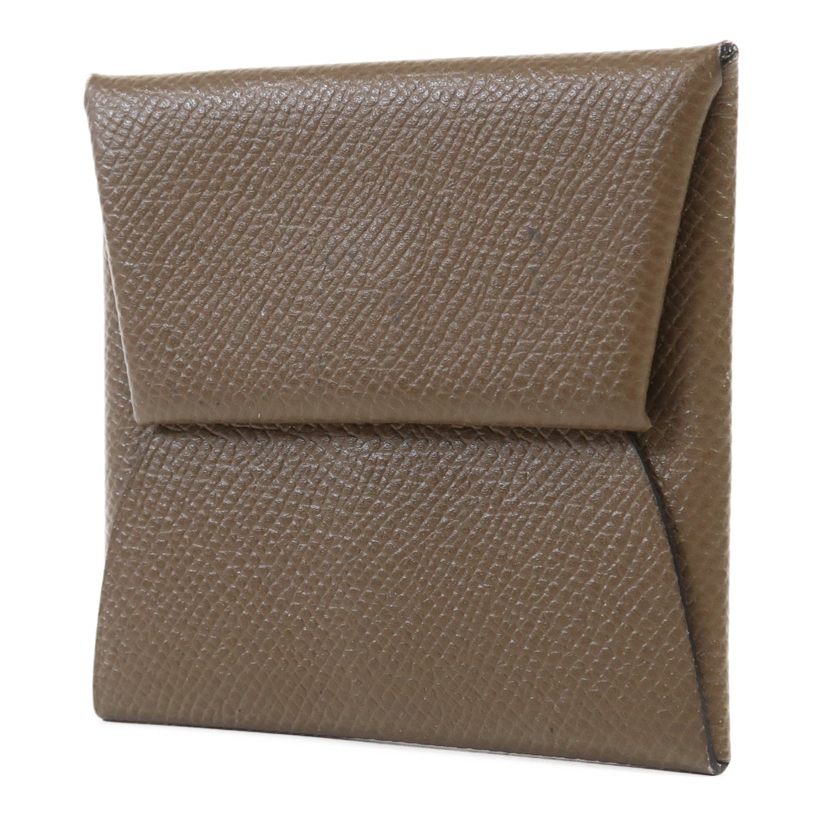HERMES Epsom皮革Bastia Change Purse銀扣零錢包Toundra