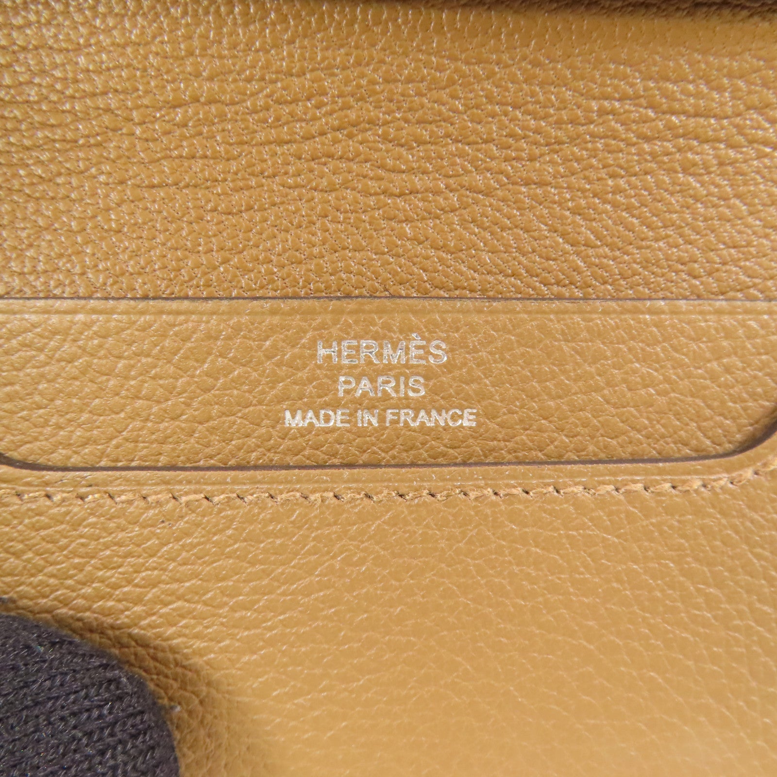 HERMES Evercolor皮革Porte-Cartes R.M.S Card Holder銀扣卡片套Alezan