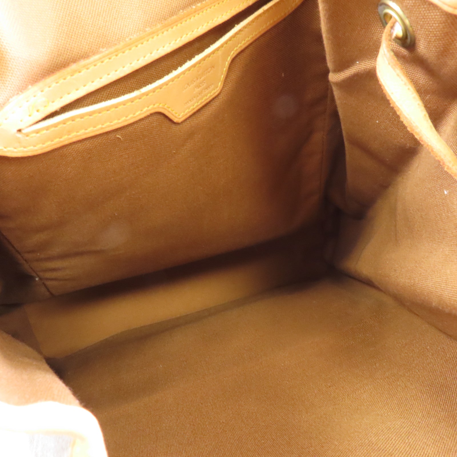 LOUIS VUITTON Monogram Montsouris GM金扣背包棕色