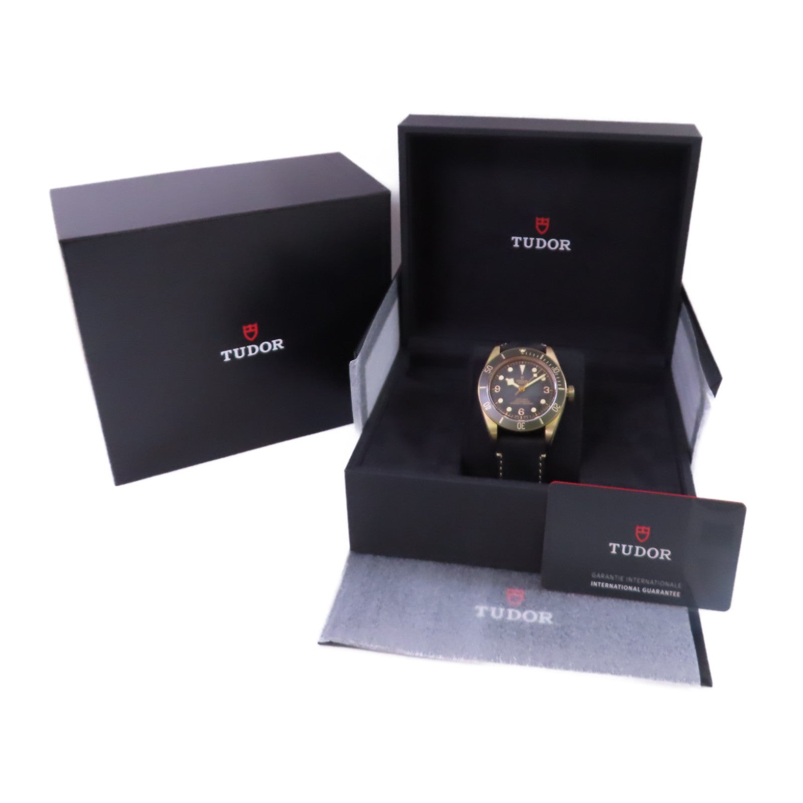TUDOR Black Bay Watch青銅/皮帶自動機芯手錶黑色/金色