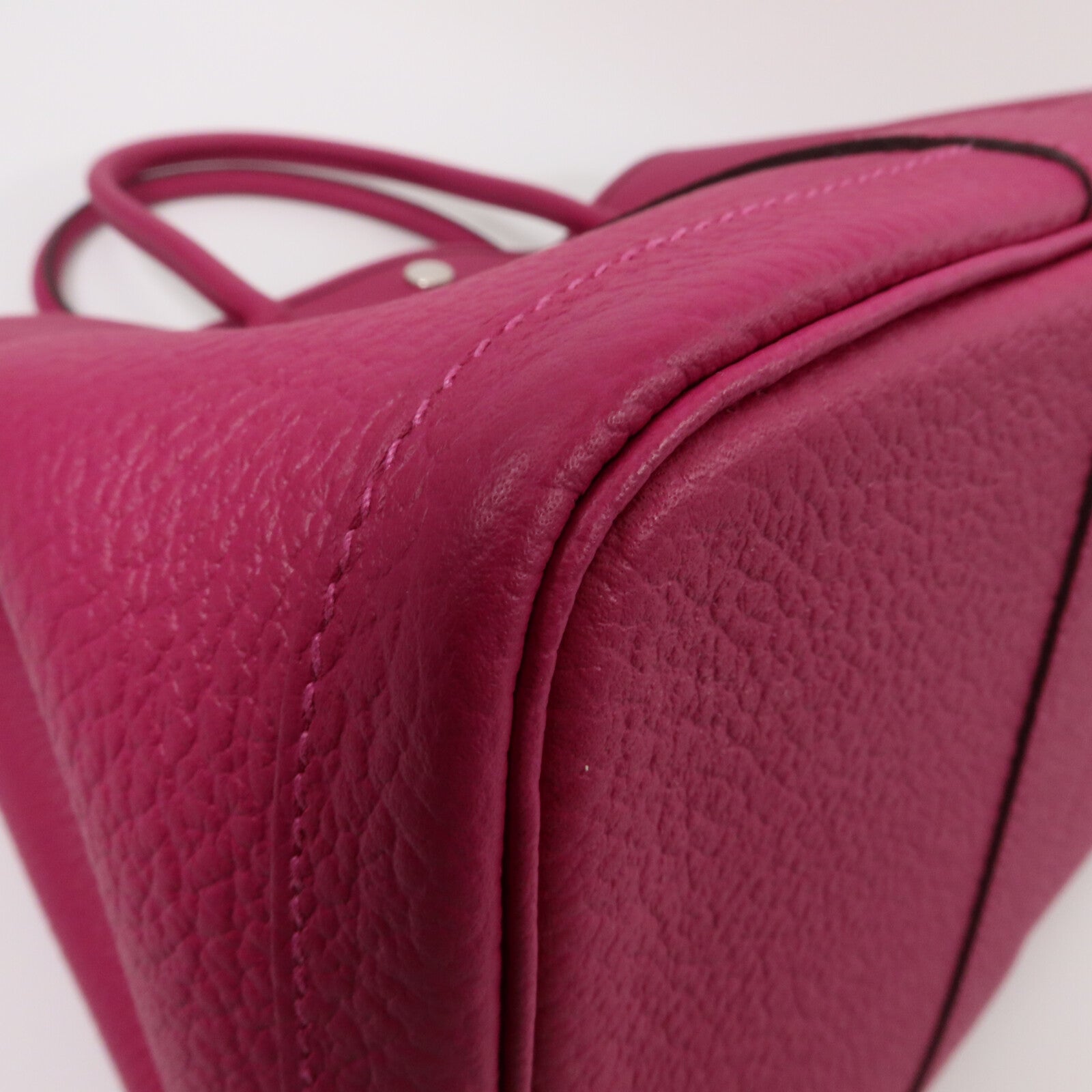 HERMES Negonda皮革Garden Party PM手挽袋Rose Pourpre