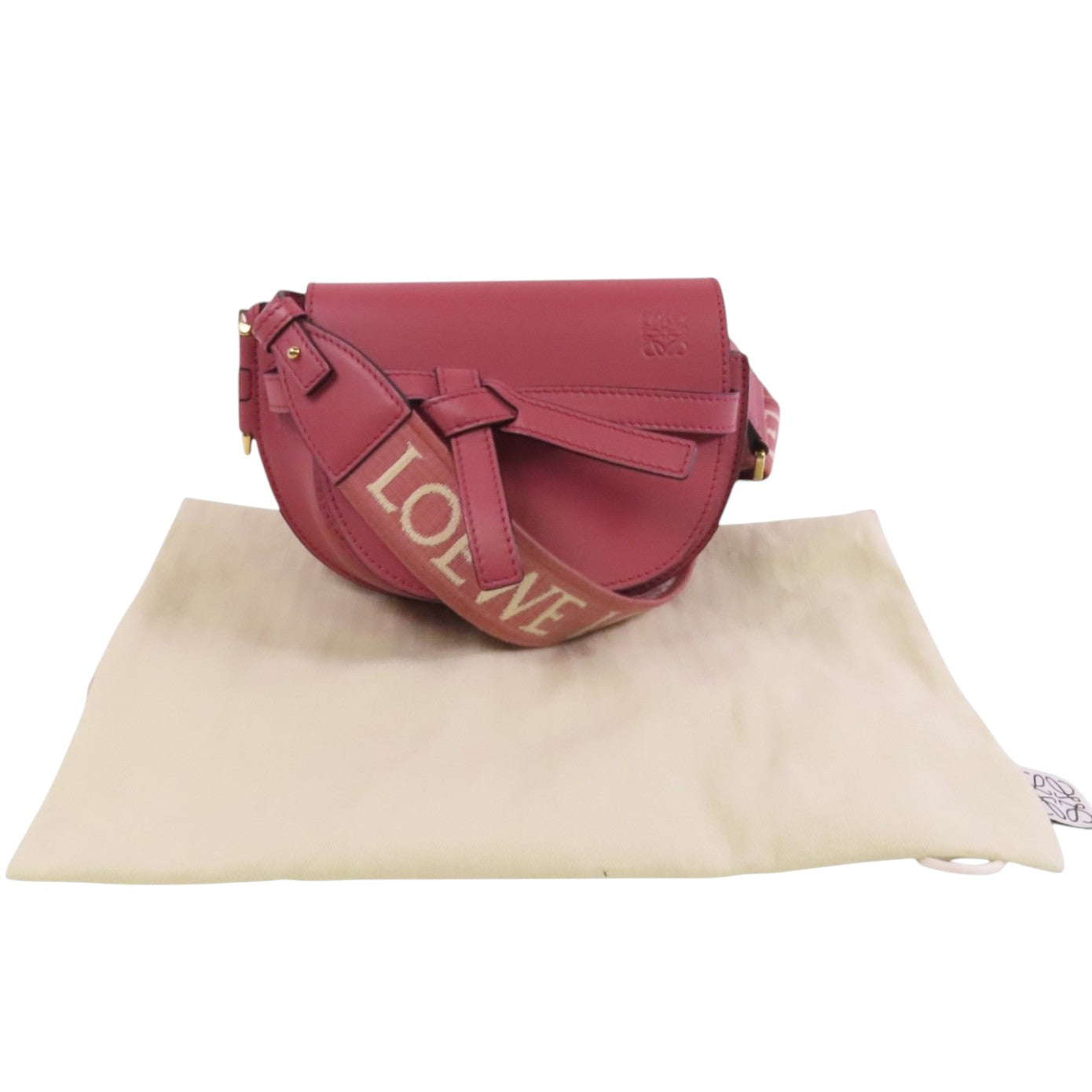 LOEWE 牛皮皮革Mini Gate金扣肩背袋