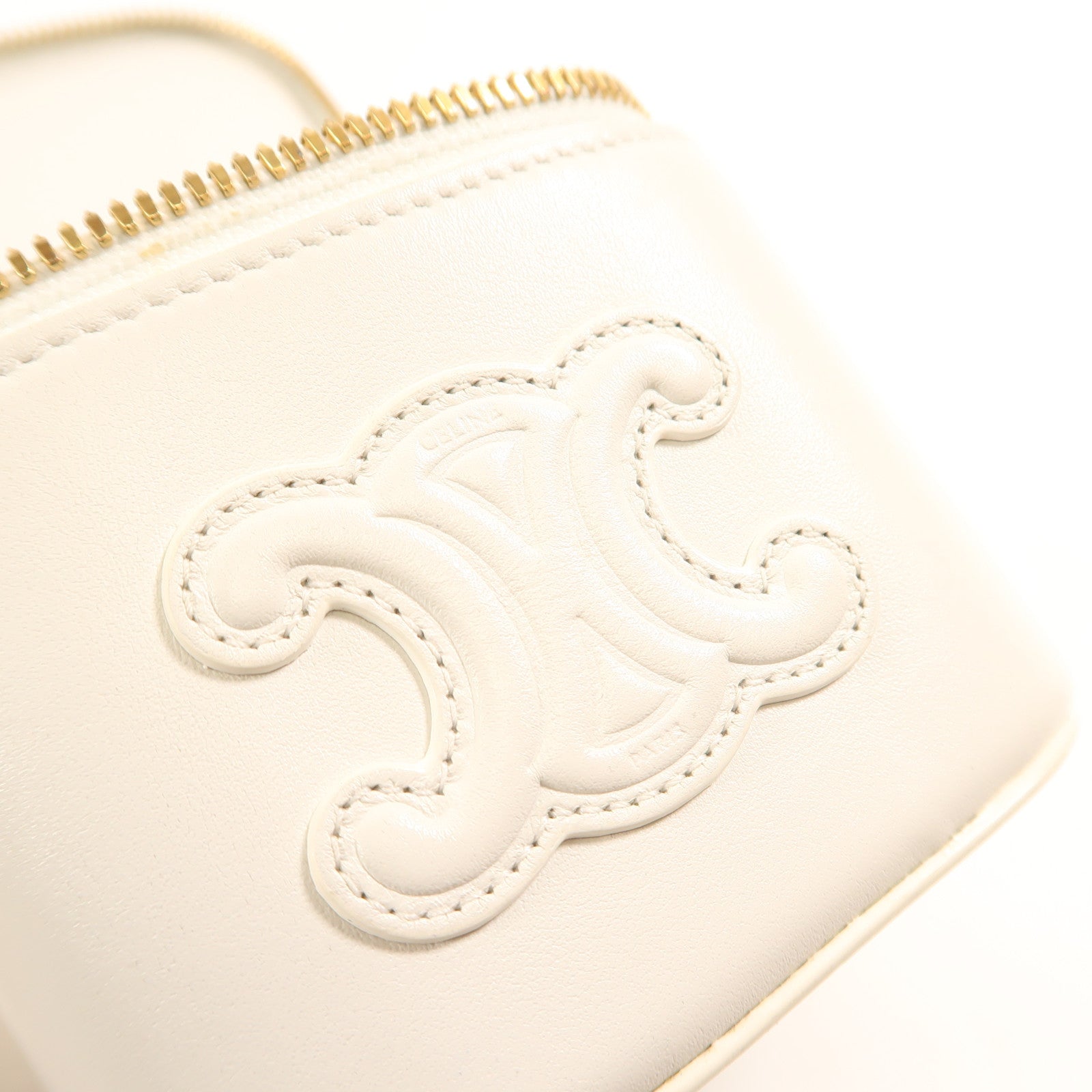 CELINE 牛皮皮革Vanity Case金扣手挽肩背兩用袋