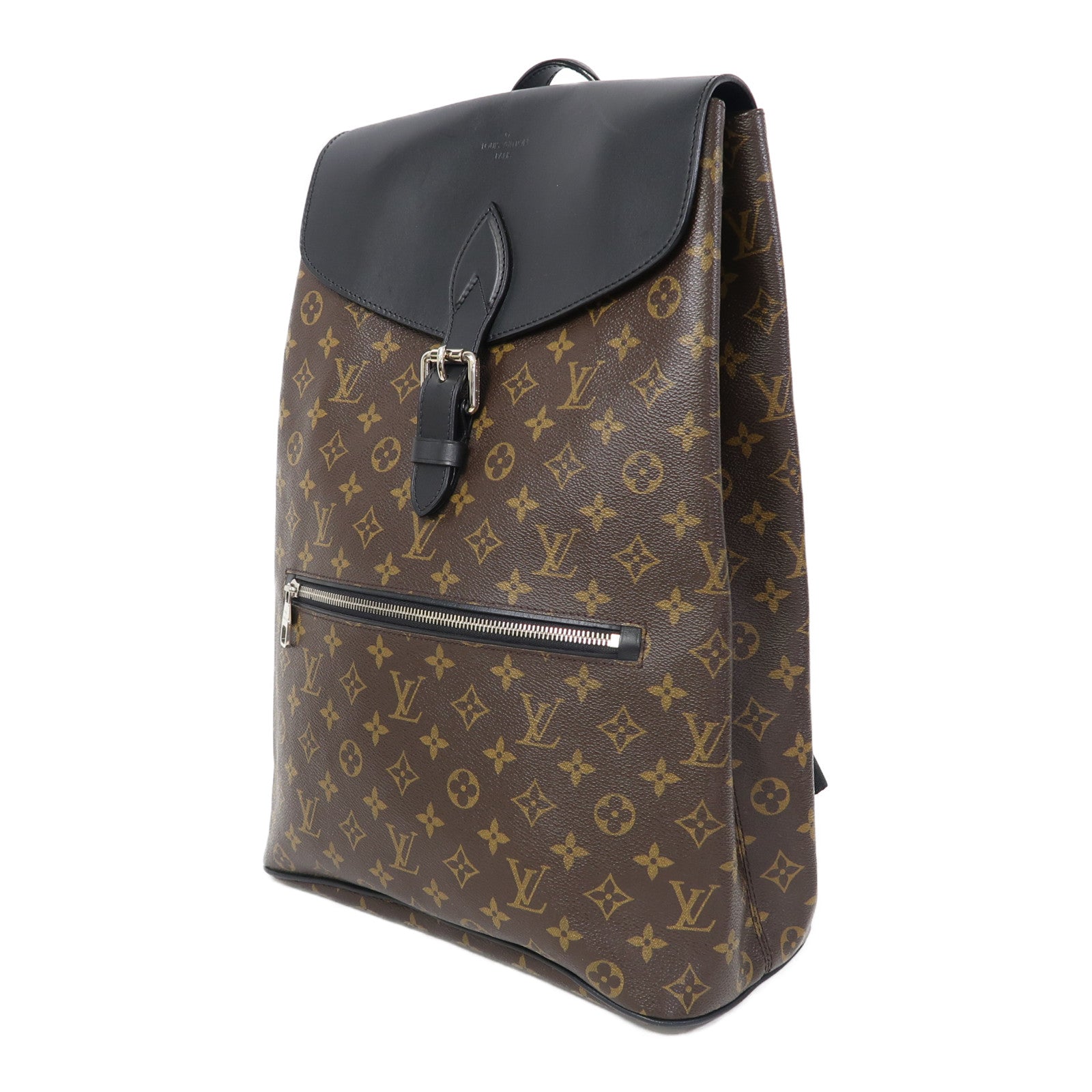 LOUIS VUITTON Monogram Macassar Parc銀扣背包啡色