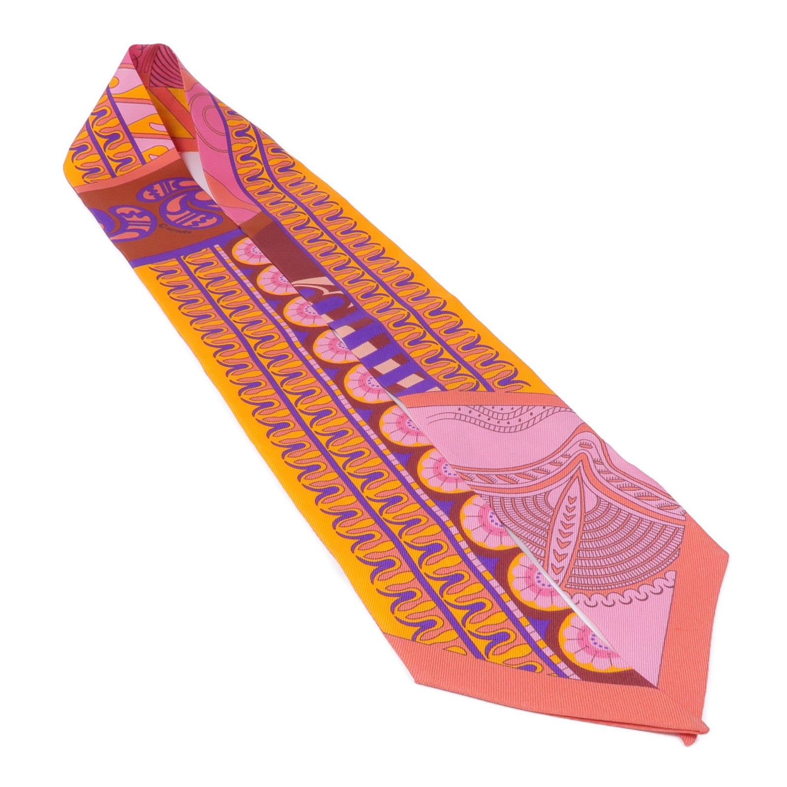 HERMES 絲質Twilly絲巾