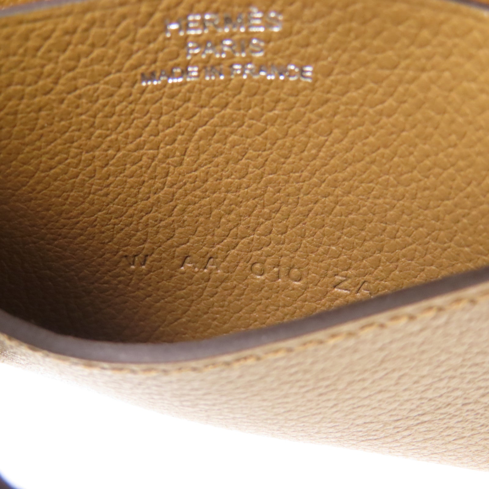 HERMES Evercolor皮革Porte-Cartes R.M.S Card Holder銀扣卡片套Alezan