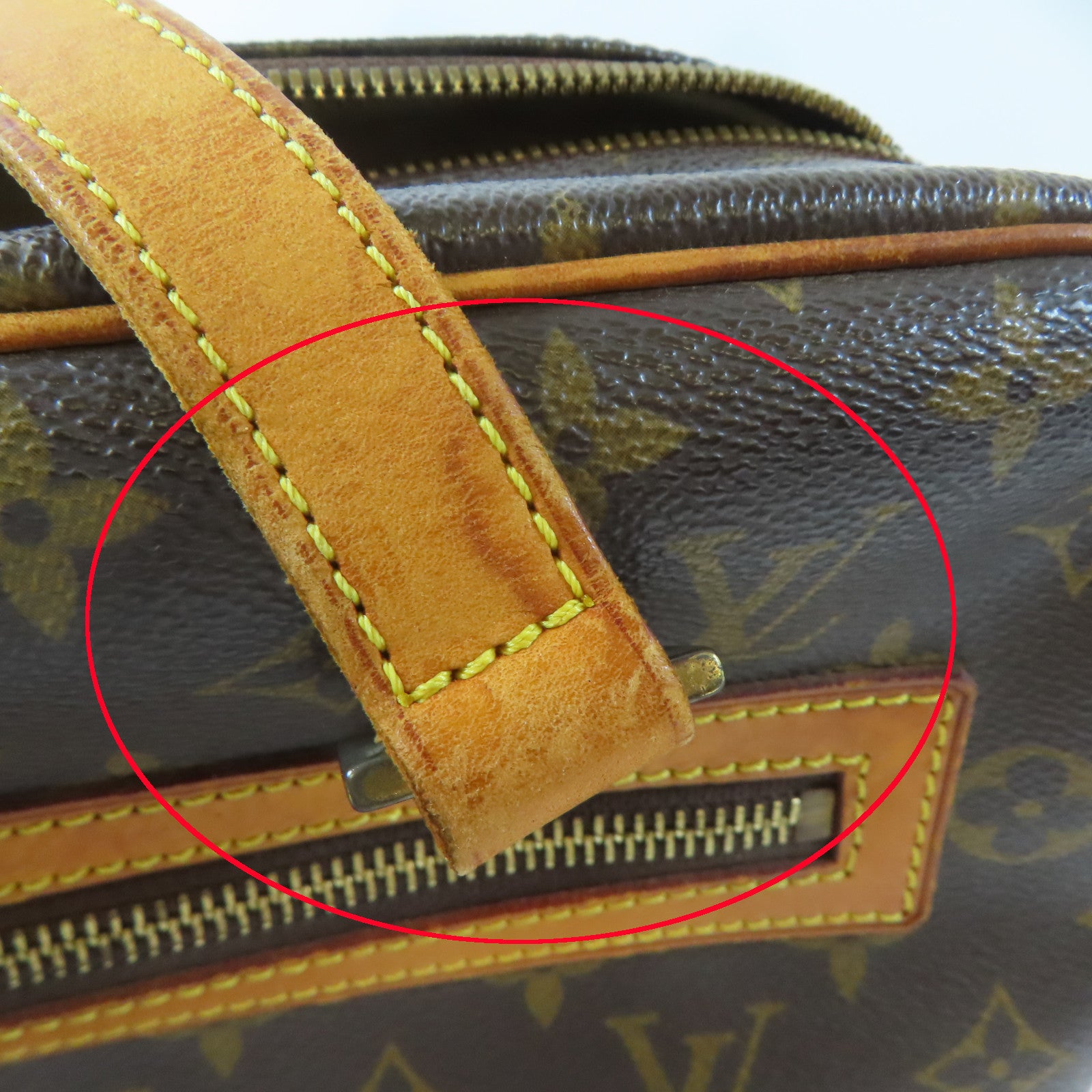 LOUIS VUITTON Monogram Cite GM金扣肩背袋啡色