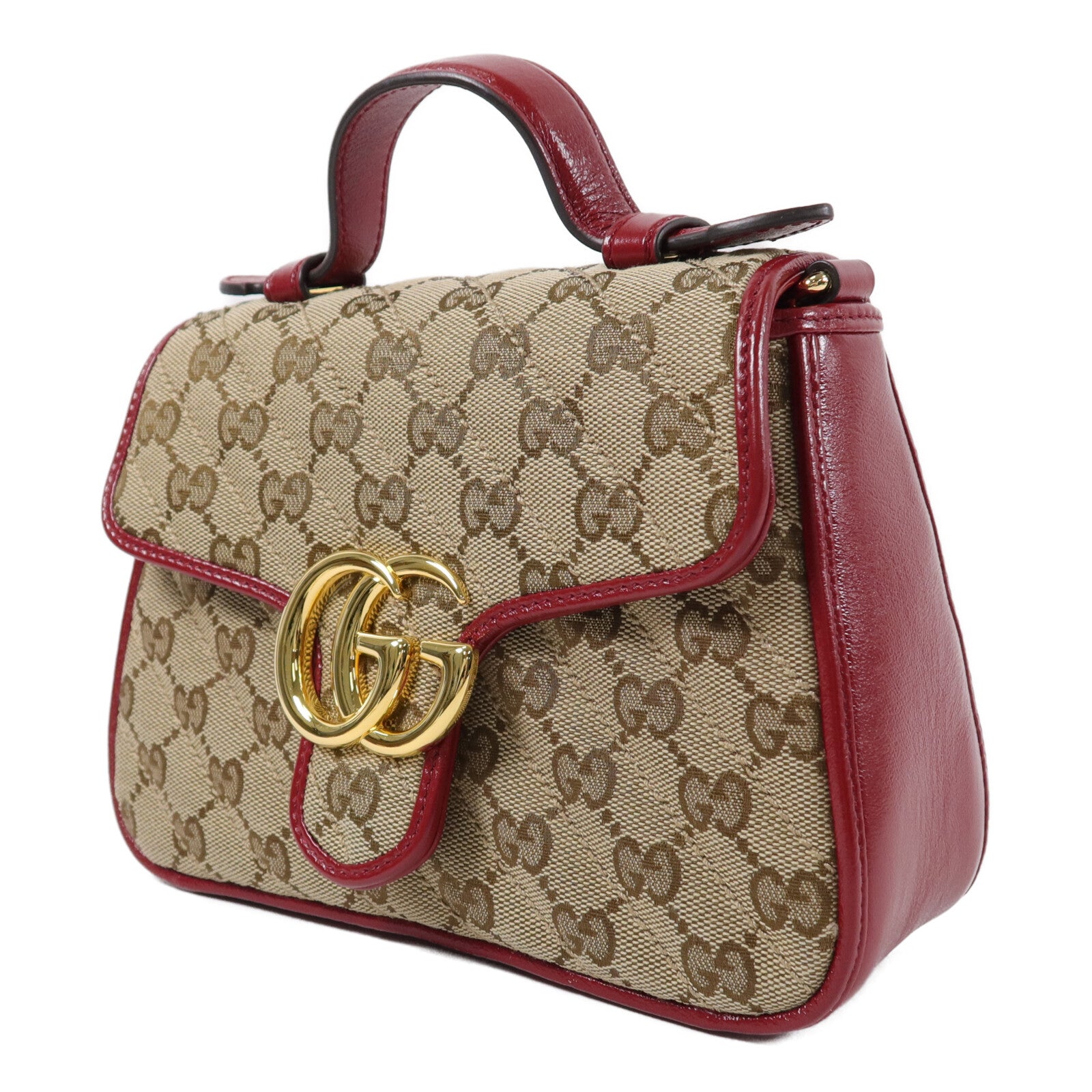 GUCCI 帆布GG Marmont Mini手挽肩背兩用袋