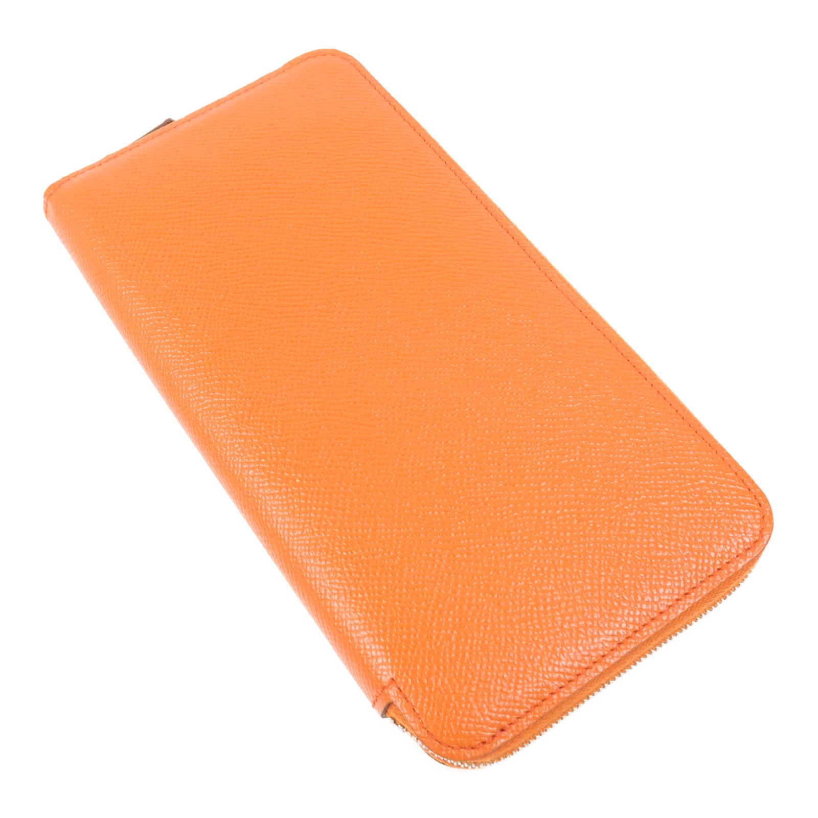 HERMES PHW Silk In Long Wallet Epsom Leather 6C Cuivre